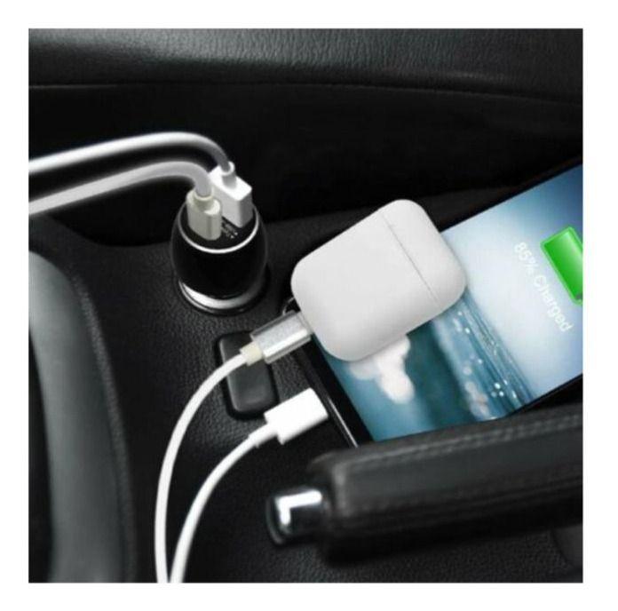Cargador De Auto Gigastone  2 Puertos Usb-c 27w  Usb-a 18w-2