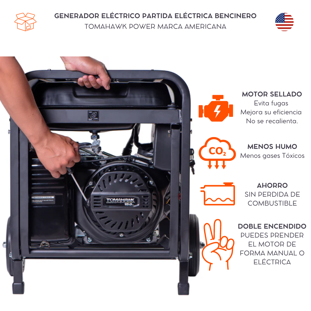 Generador 8.0Kva Tomahawk Power TG8000E PARTIDA ELÉCTRICA-3