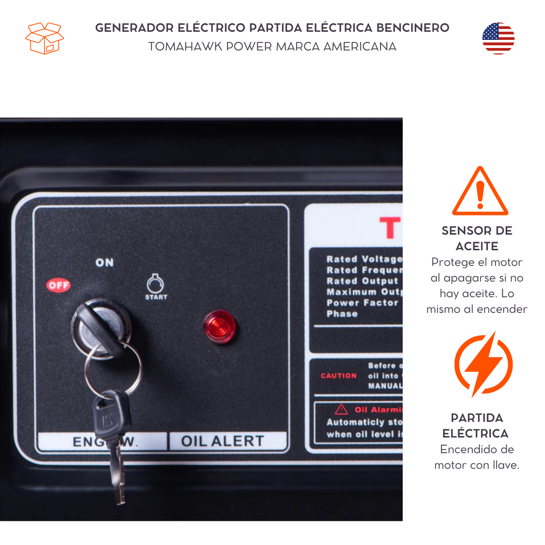 Generador 8.0Kva Tomahawk Power TG8000E PARTIDA ELÉCTRICA-4