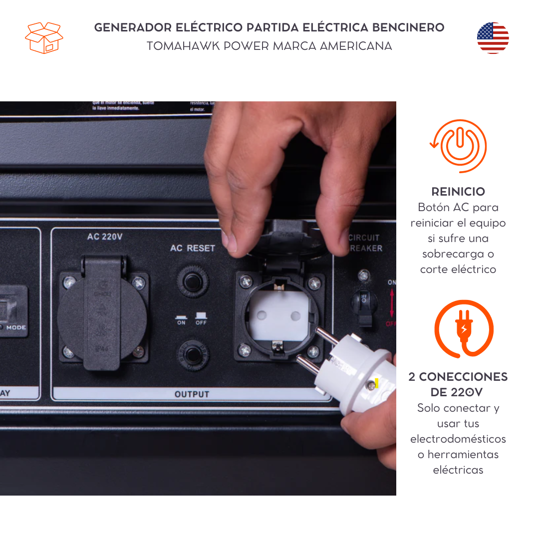 Generador 8.0Kva Tomahawk Power TG8000E PARTIDA ELÉCTRICA-5