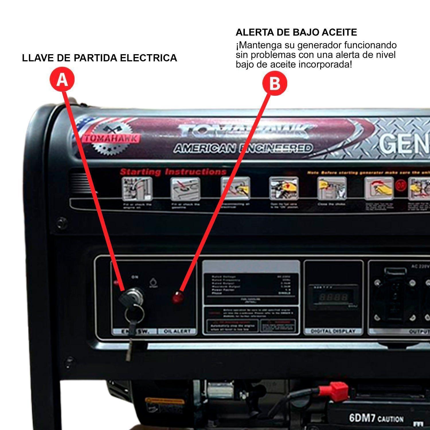 Generador 3.5Kva Tomahawk Power TG3500E PARTIDA ELECTRICA-2