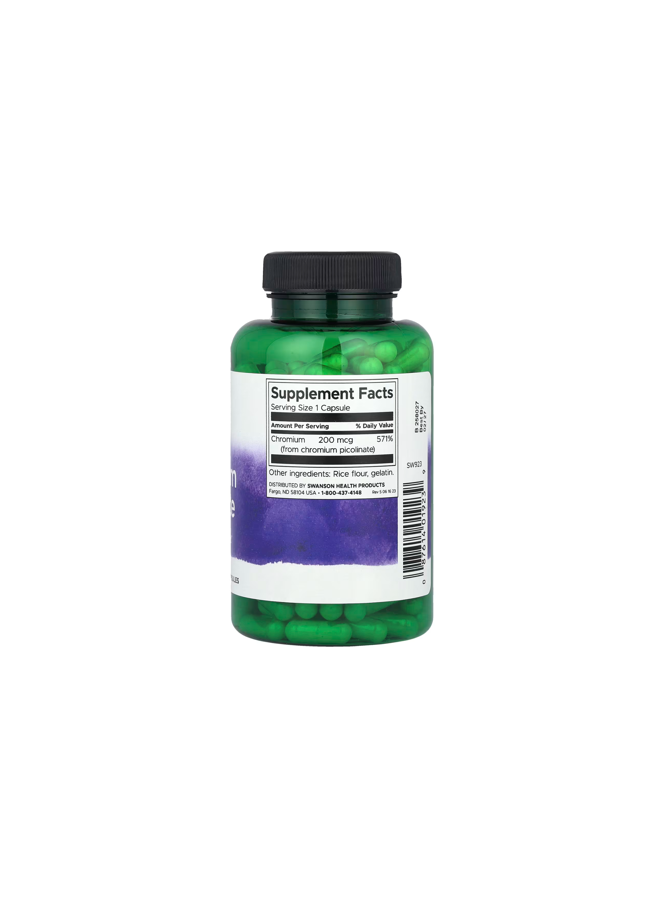 Picolinato de Cromo 200mcg 200 Cápsulas Swanson-2