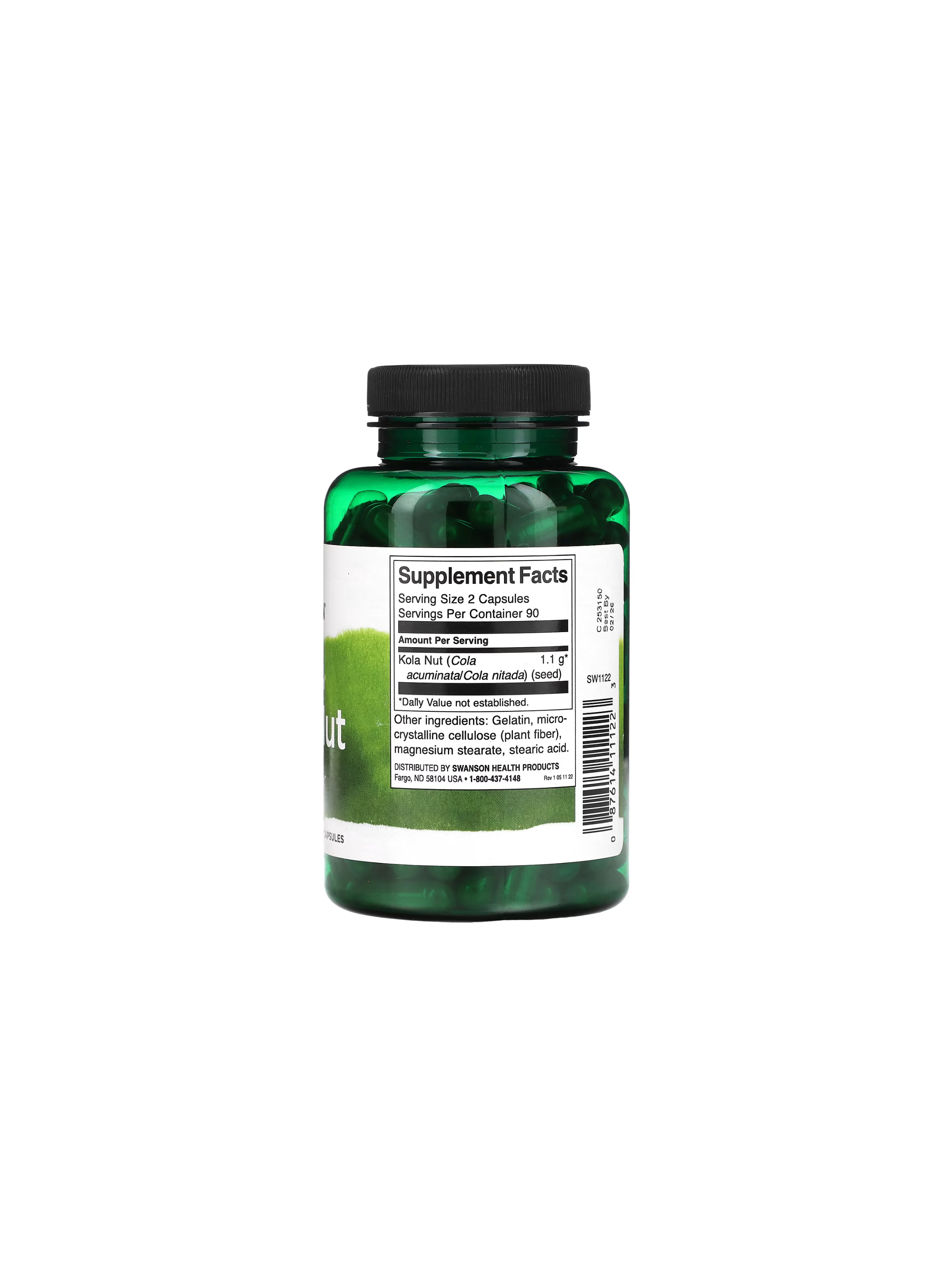 Kola Nut 550mg 180 Cápsulas Swanson-2