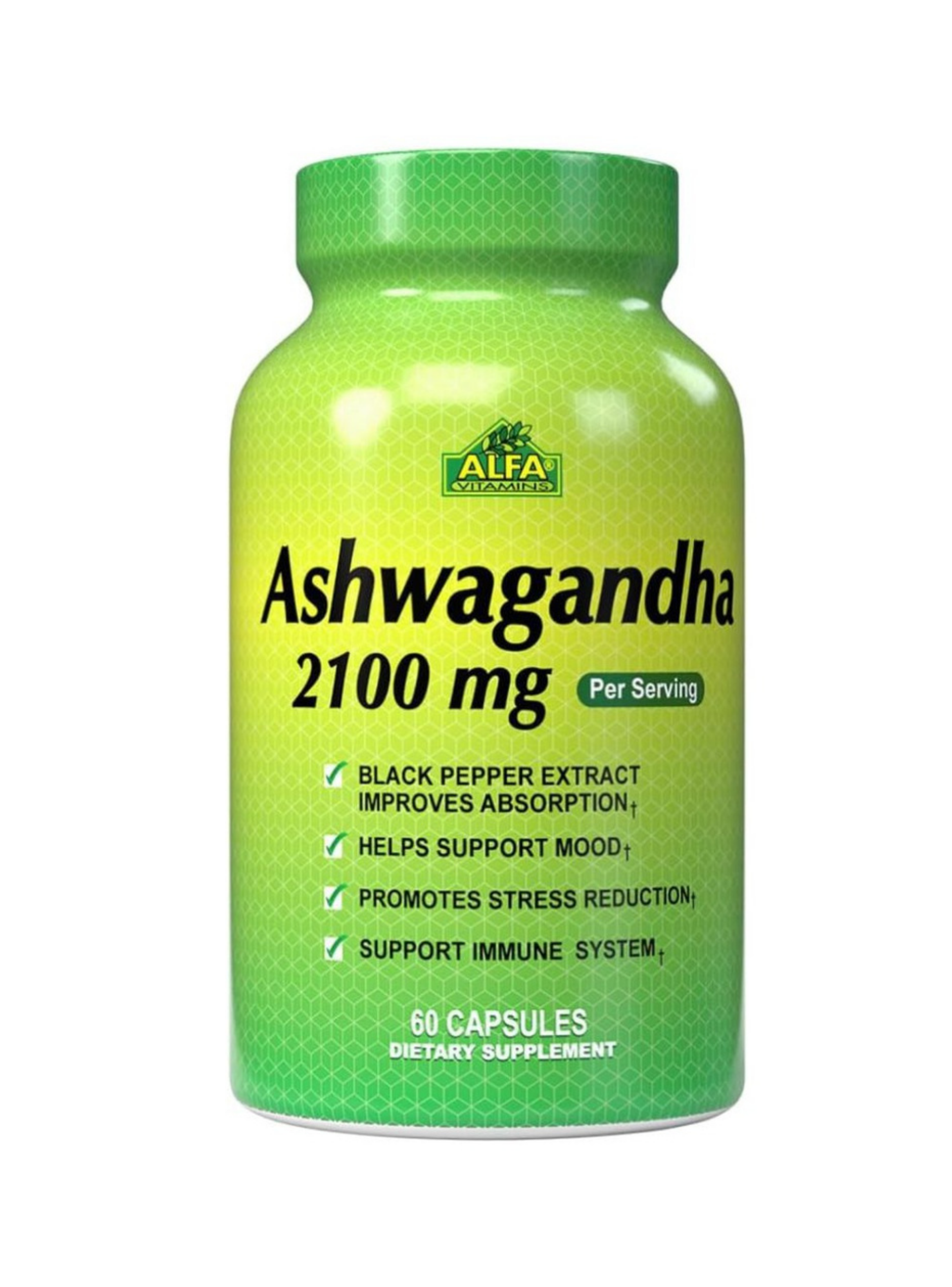 Ashwagandha 2100 mg 60 cápsulas Alfa Vitamins-0