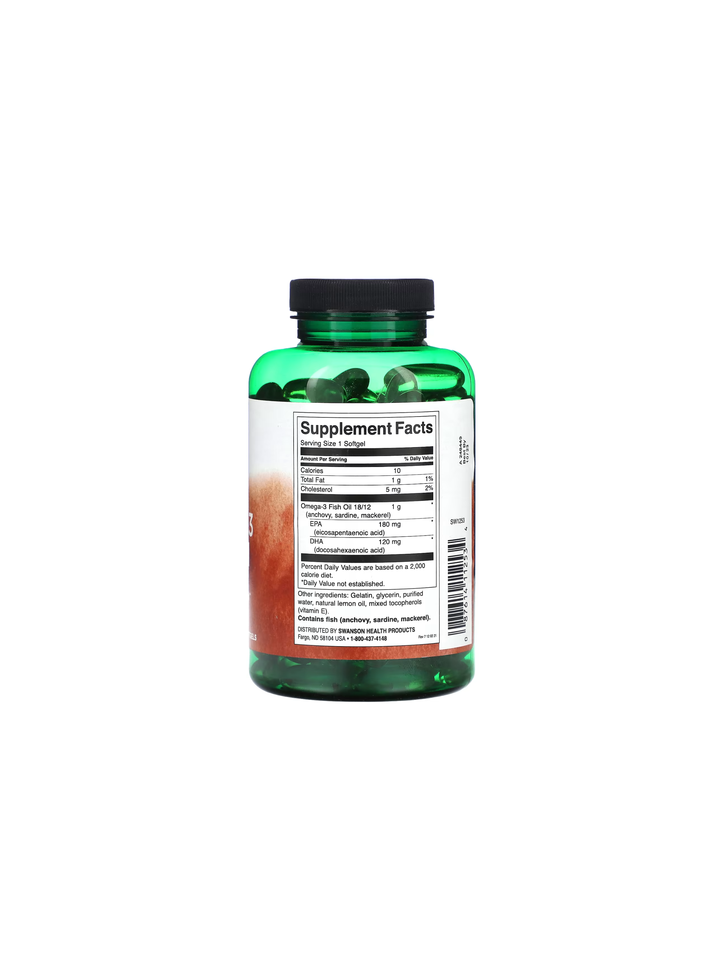 Omega 3 Aceite de Pescado 150 Cápsulas Sabor Limón Swanson-2