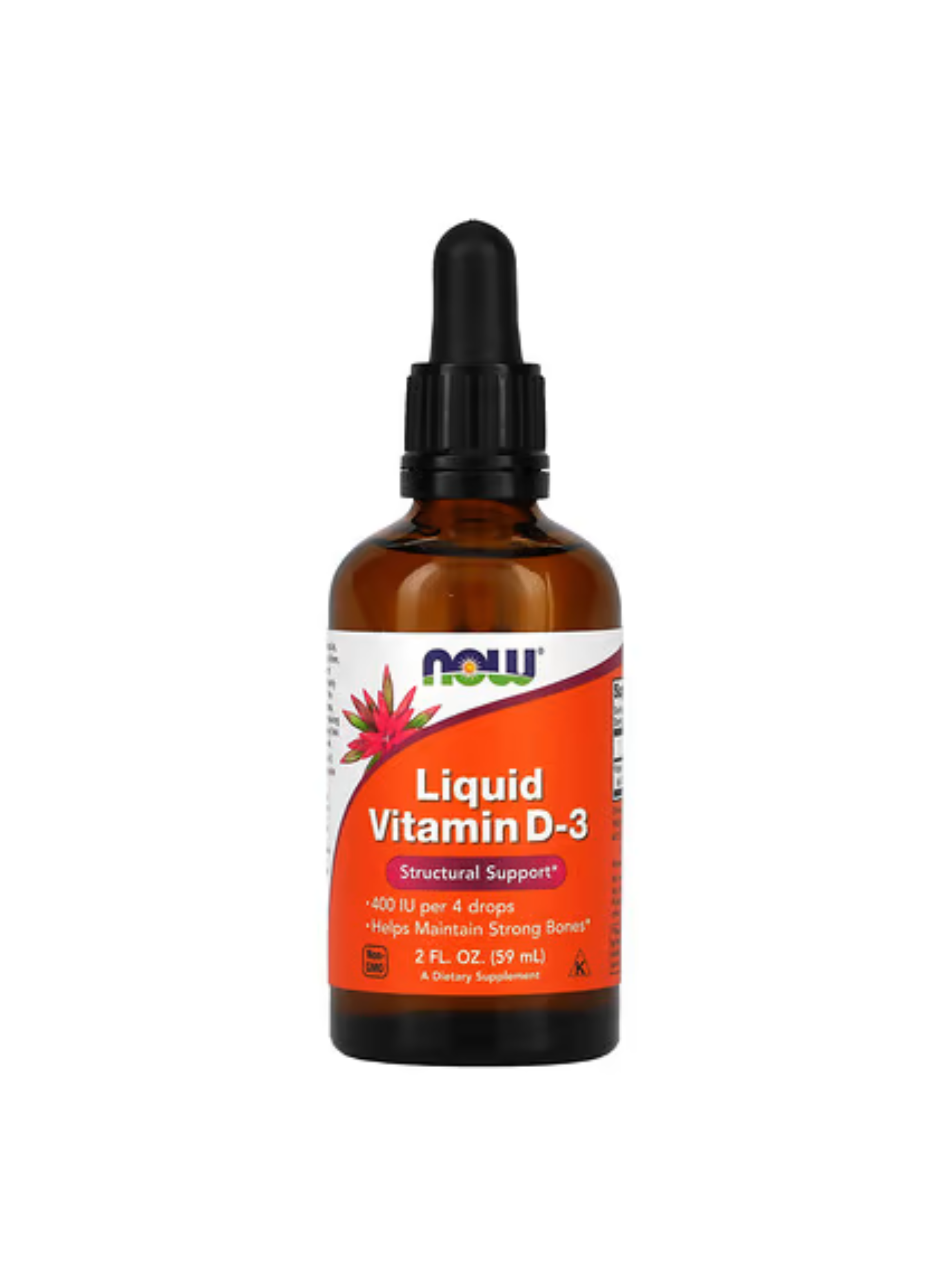 Vitamina D3 liquida 59 ml Now-0