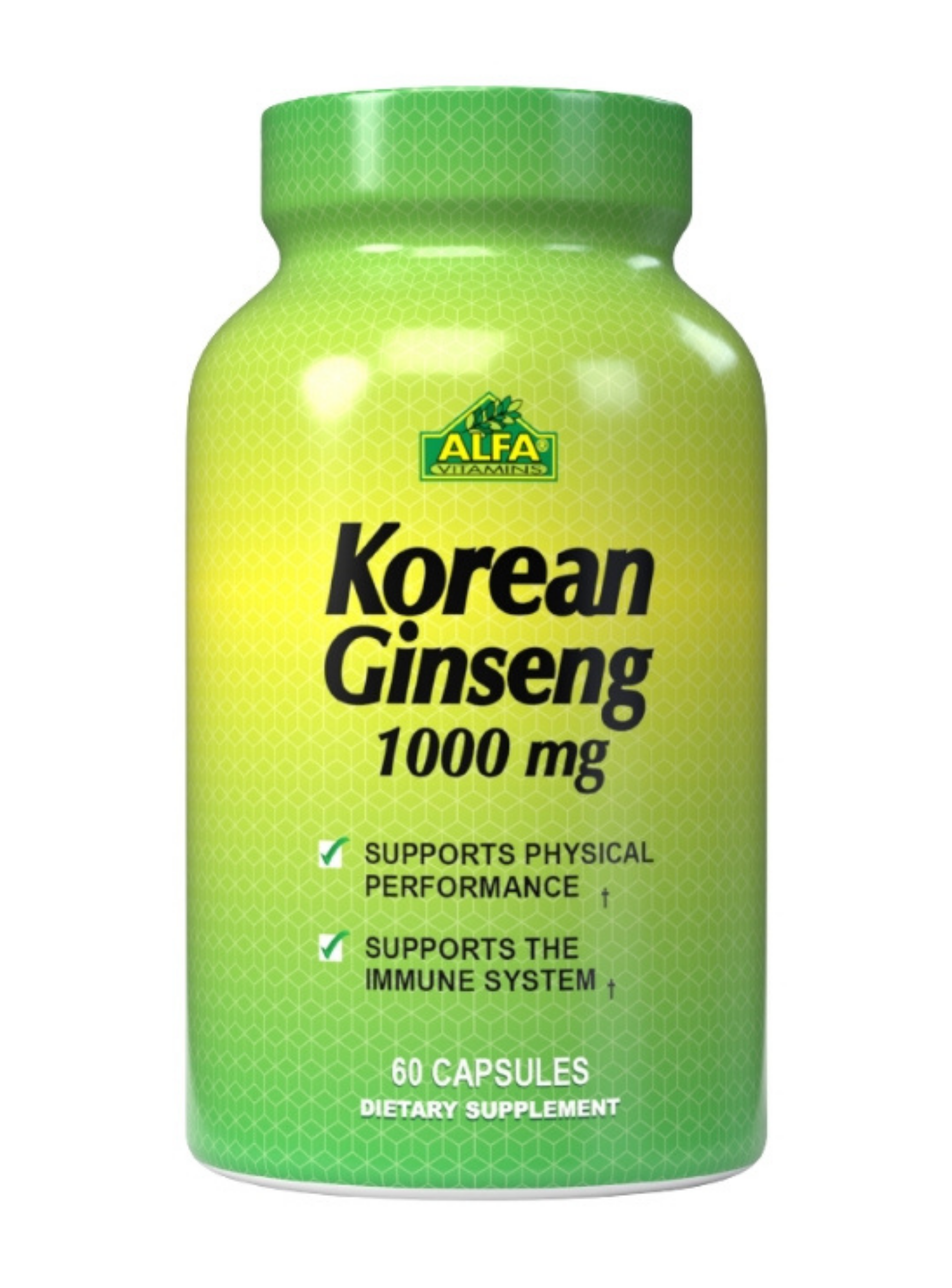 Ginseng Coreano 1000 mg 60 cápsulas Alfa Vitamins-0