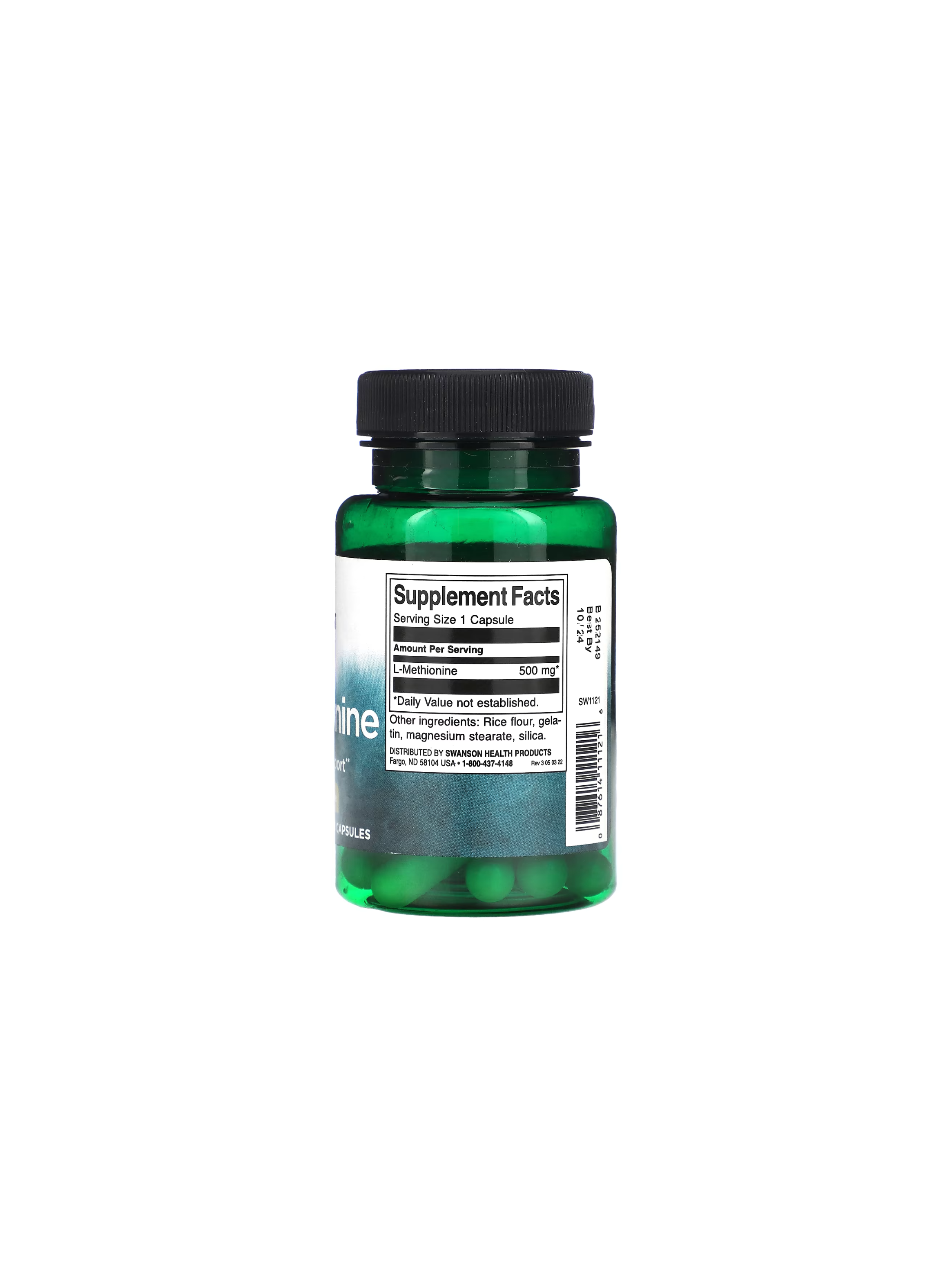 L Metionina 30 Capsulas 500 mg Swanson-2