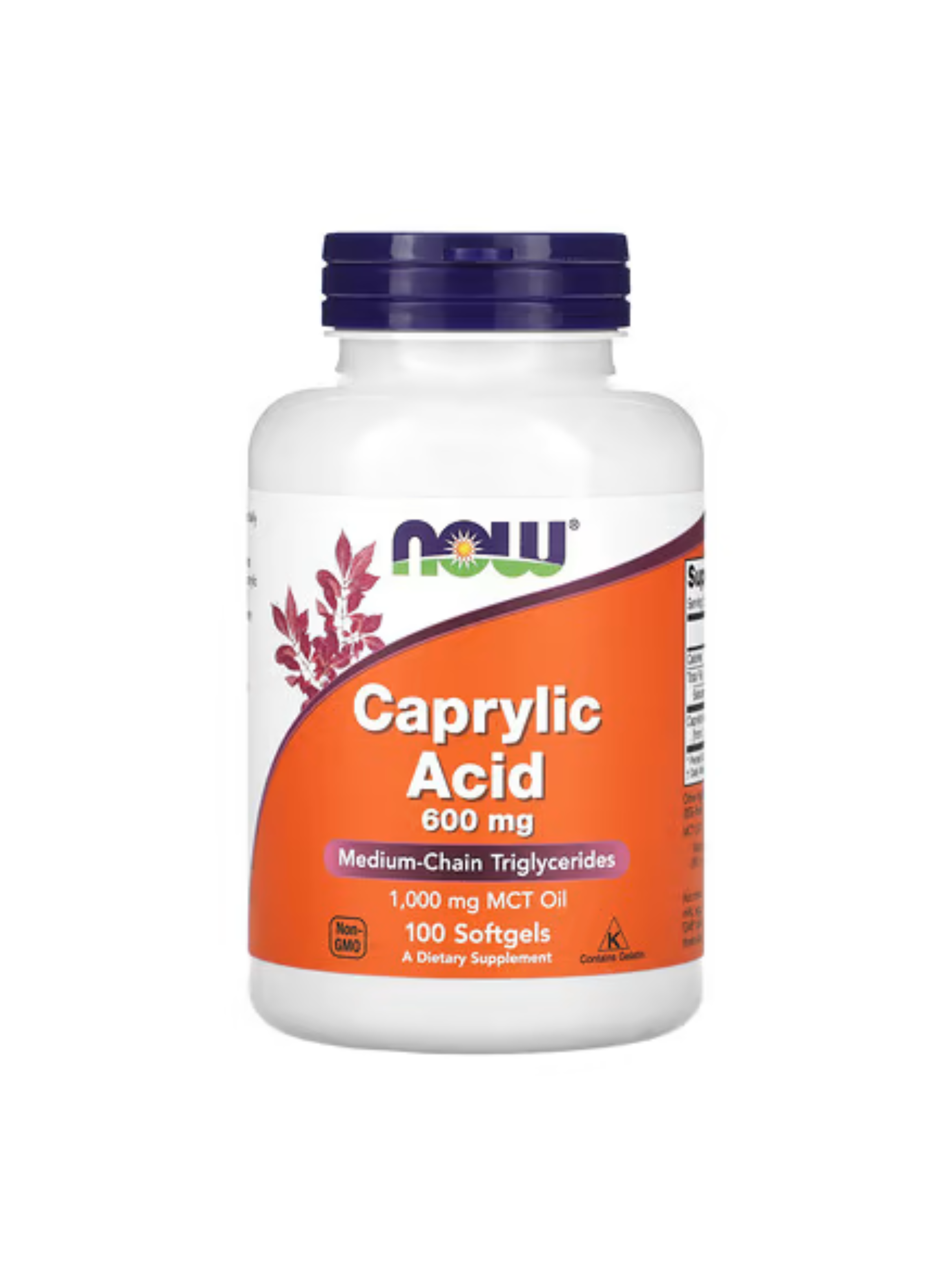 Acido Caprílico 600 mg 100 cápsulas blandas NOW-0