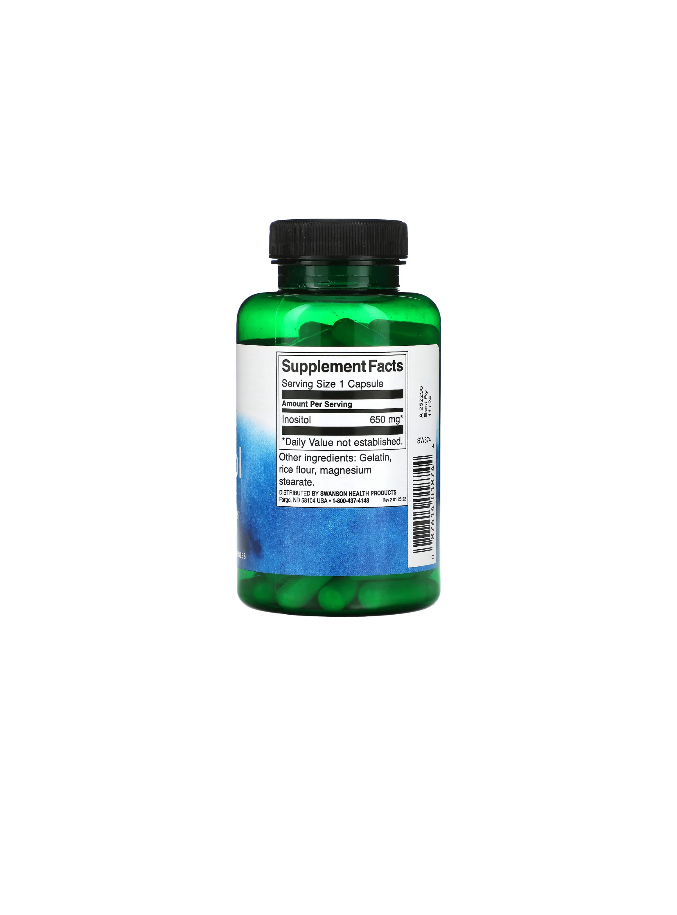 Inositol 650 mg 100 Cápsulas Swanson-2