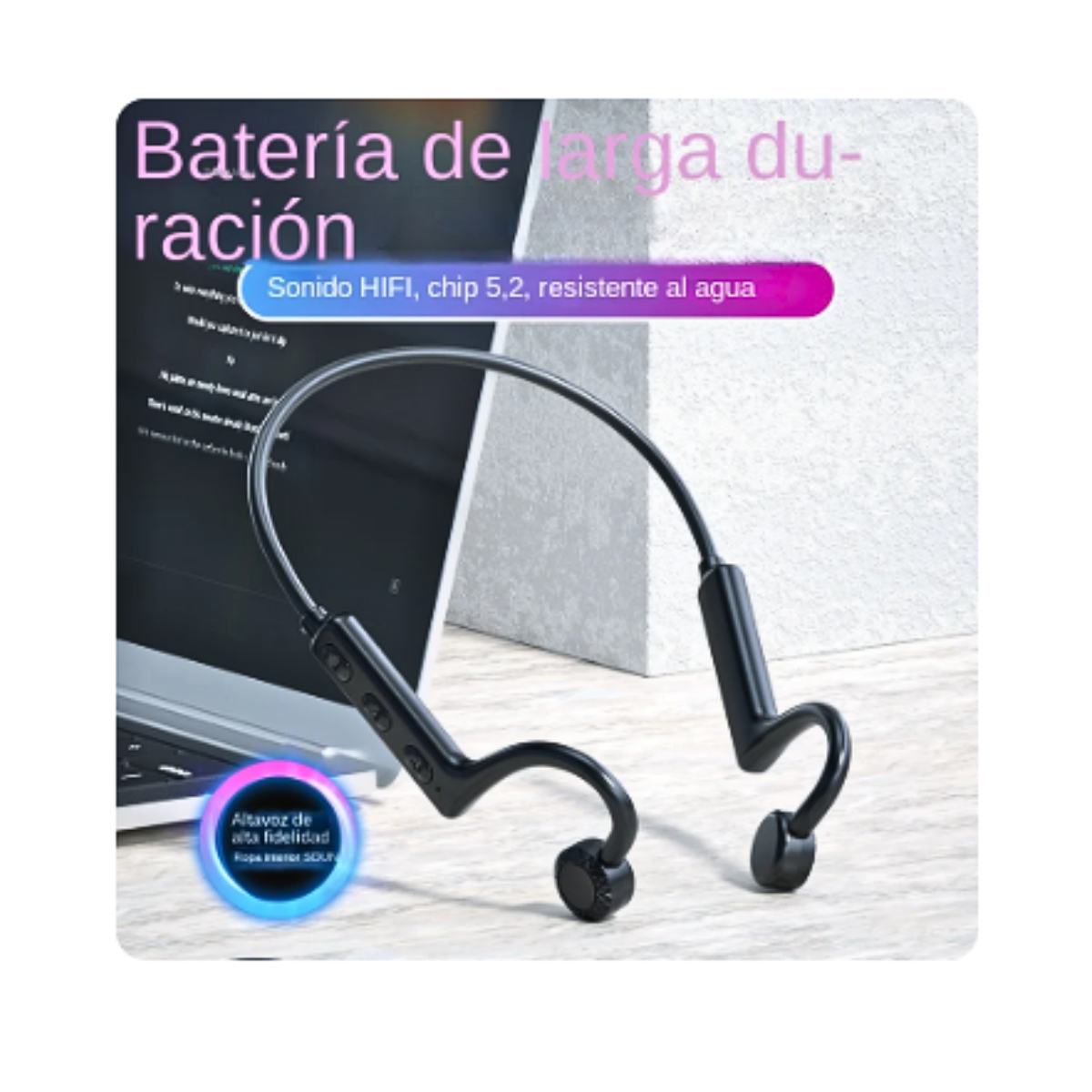 Audífonos Anticaídas Inalámbricos Deportivo Conducción Osea-1