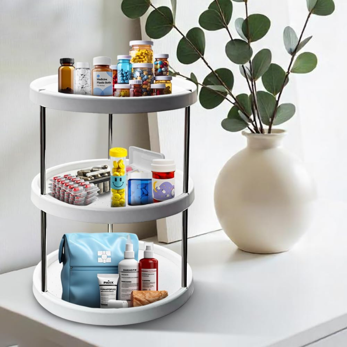 Organizador Giratorio Condimentos Cocina 3 Niveles Multiuso-5