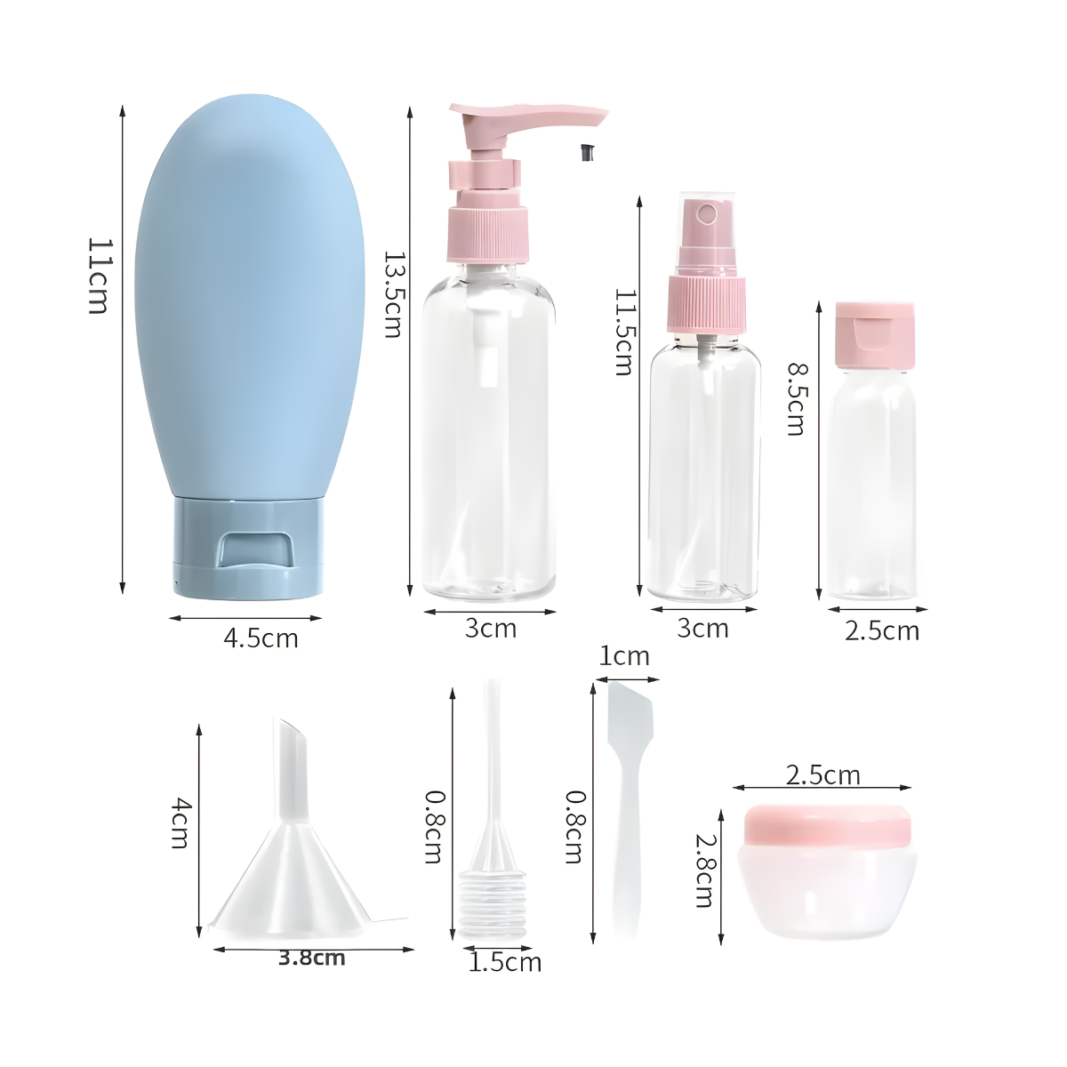 Organizador Viaje: Botellas Spray Silicona Cuidado Personal-3