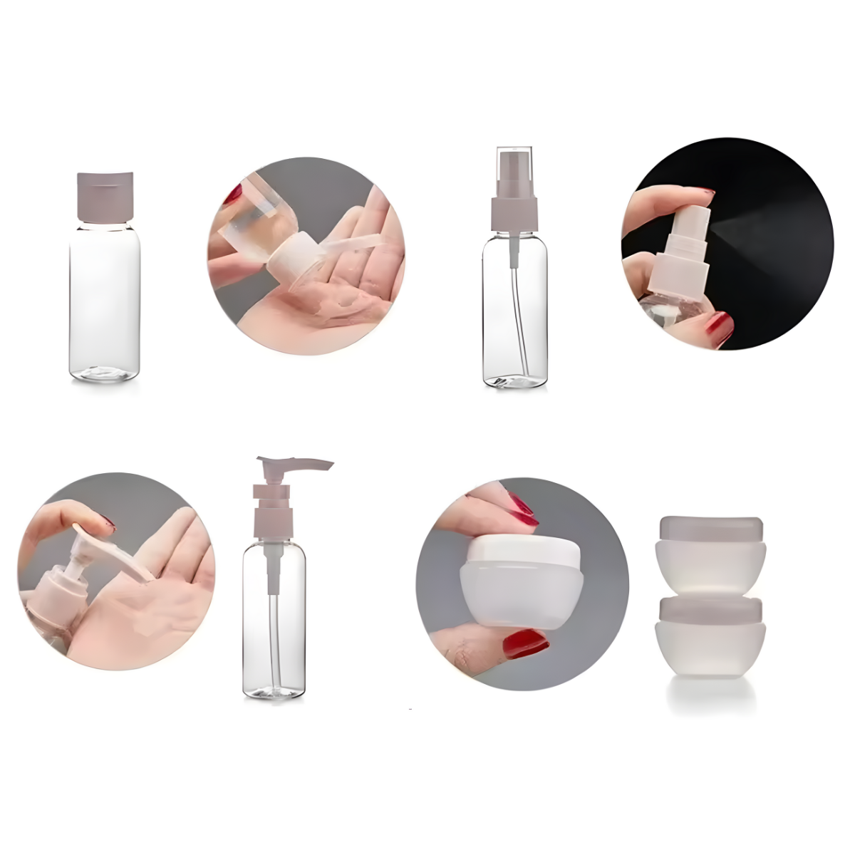 Organizador Viaje: Botellas Spray Silicona Cuidado Personal-4