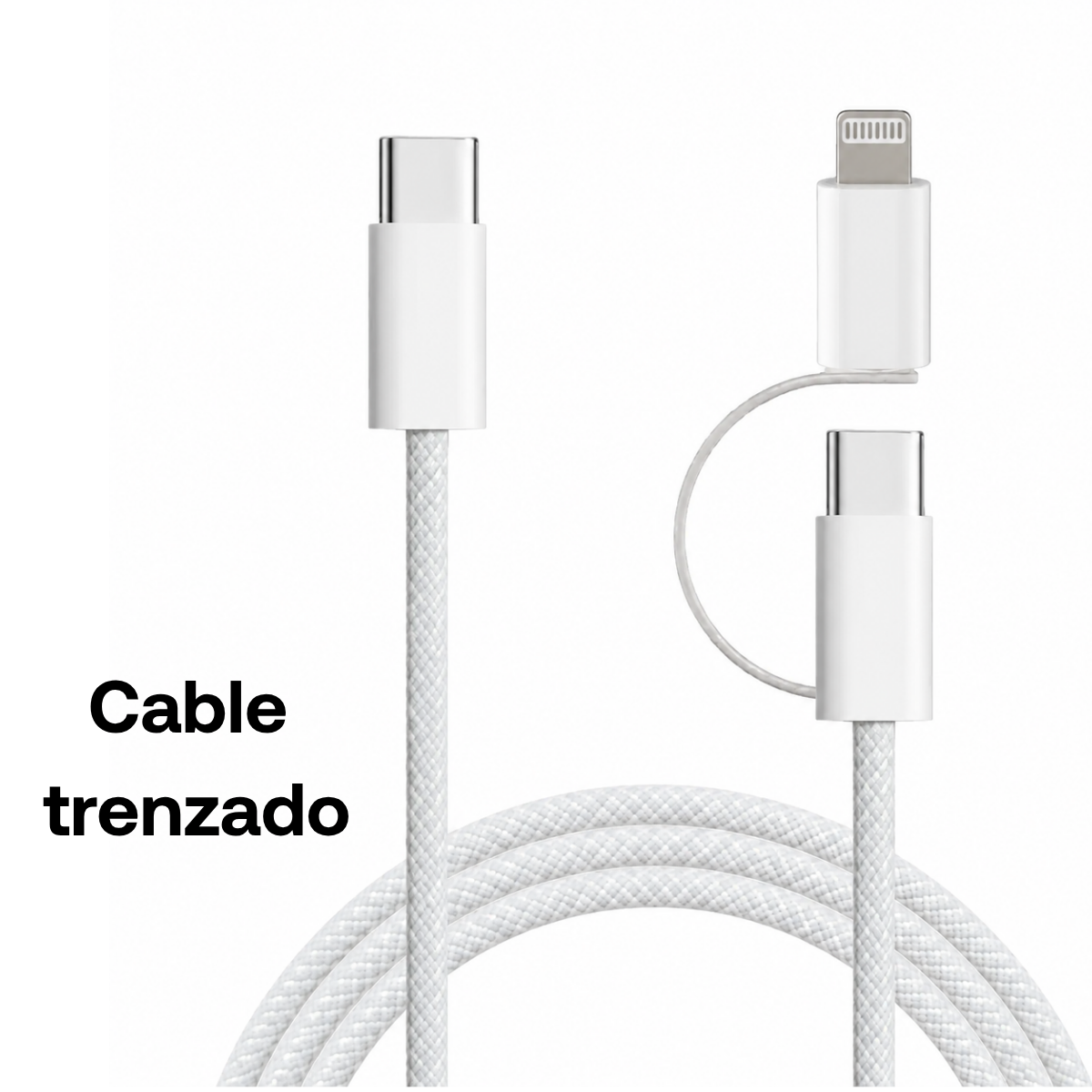 Cable Carga Rapida 60w Usb c A Tipo c Y Lightning-2