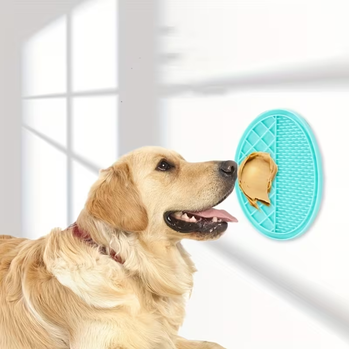 Plato De Silicona Lento Lick Mat Para Perros Y Gatos Celeste-5