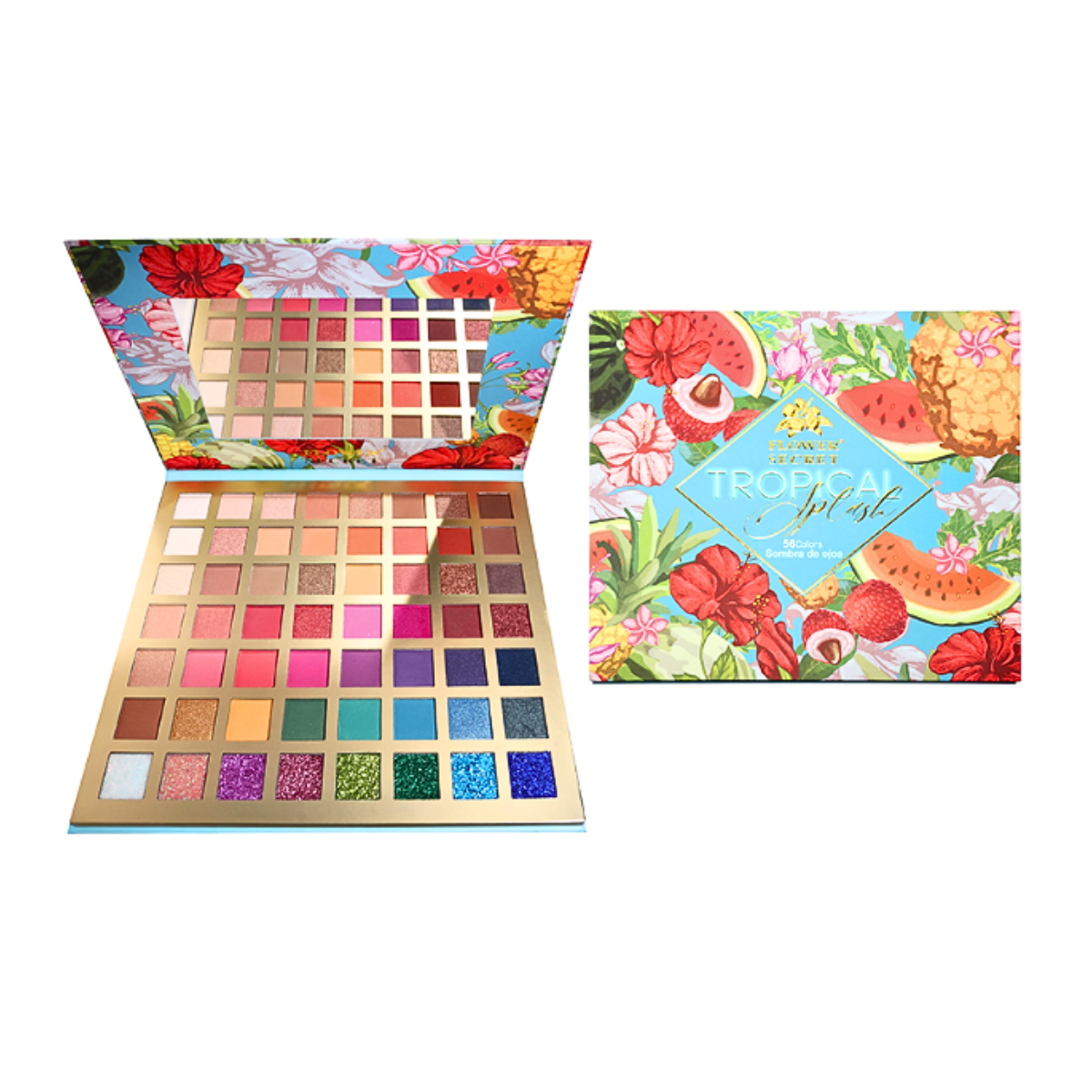 Paleta De Sombras 56 Colores Tropical Flower Secret-0