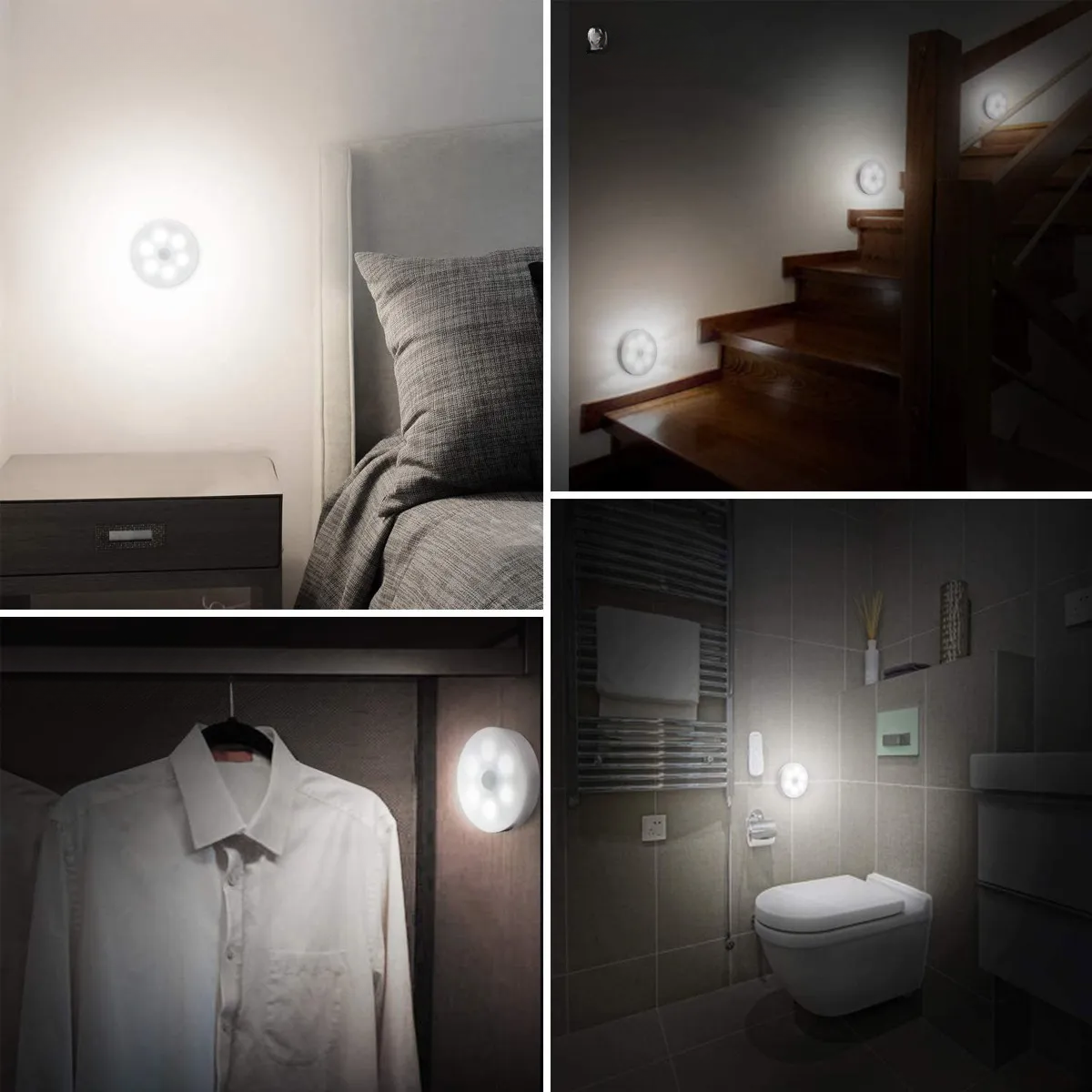Lampara Led Sensor Movimiento Recargable Closet Y Pasillos-7