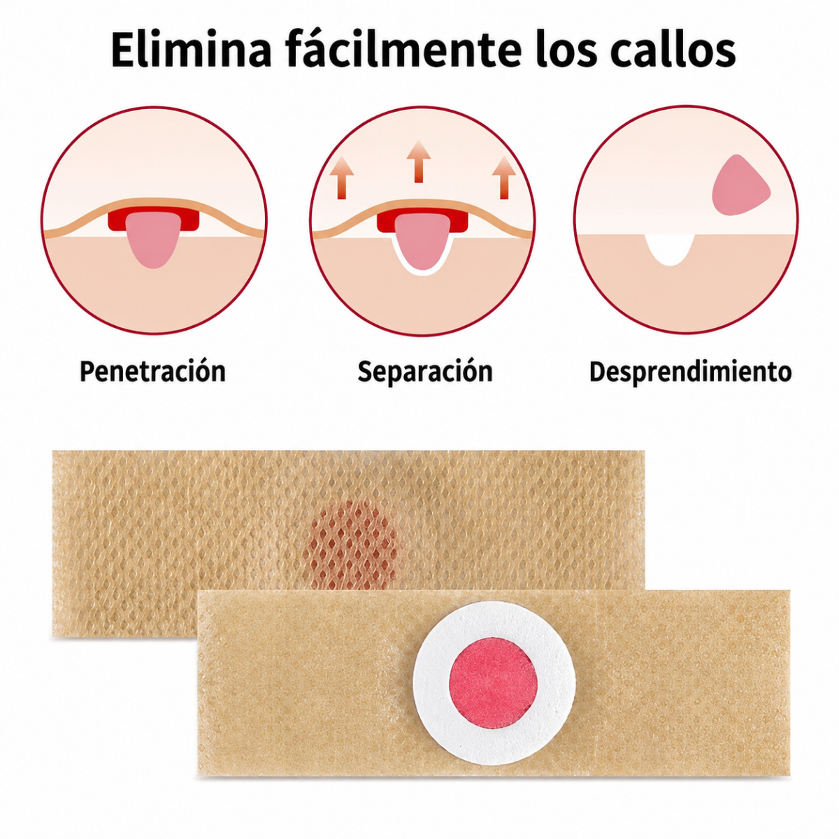 Pack 6 Parches Removedor Callos Para Pies Alivio Y Suaviza-2