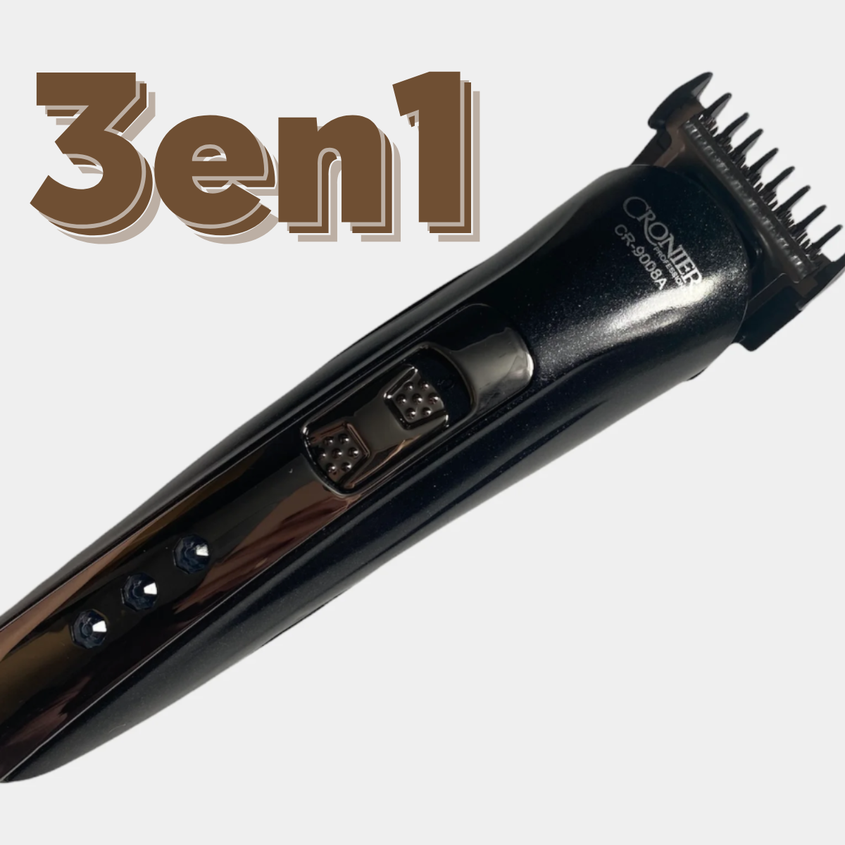 Maquina De Afeitar Portatil Hombre Cortapelo Barba Nariz 3en1 Recargable-2