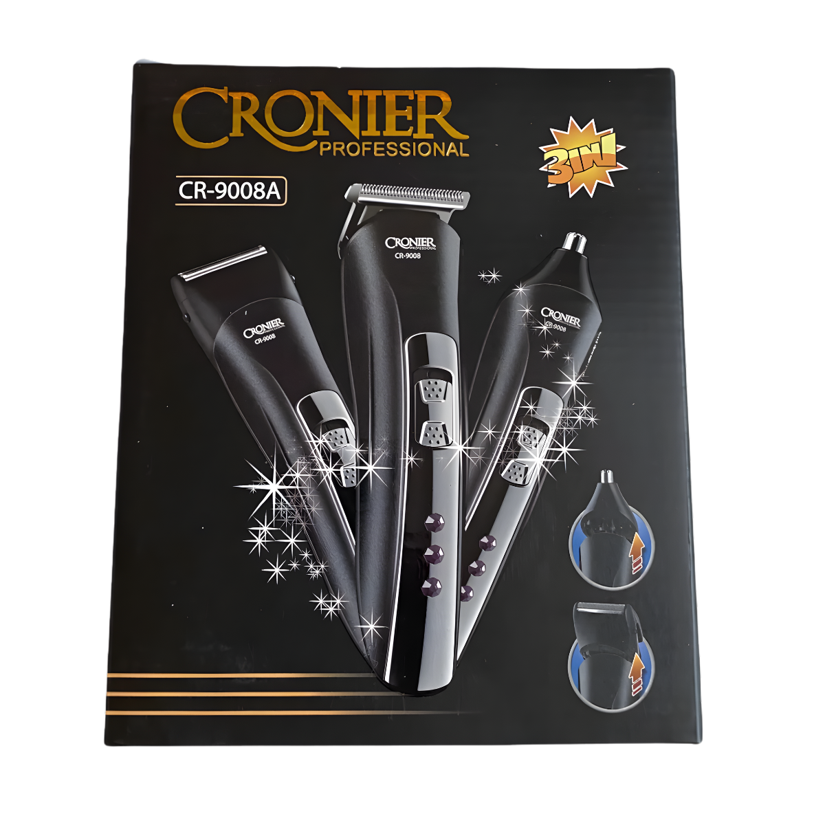 Maquina De Afeitar Portatil Hombre Cortapelo Barba Nariz 3en1 Recargable-6