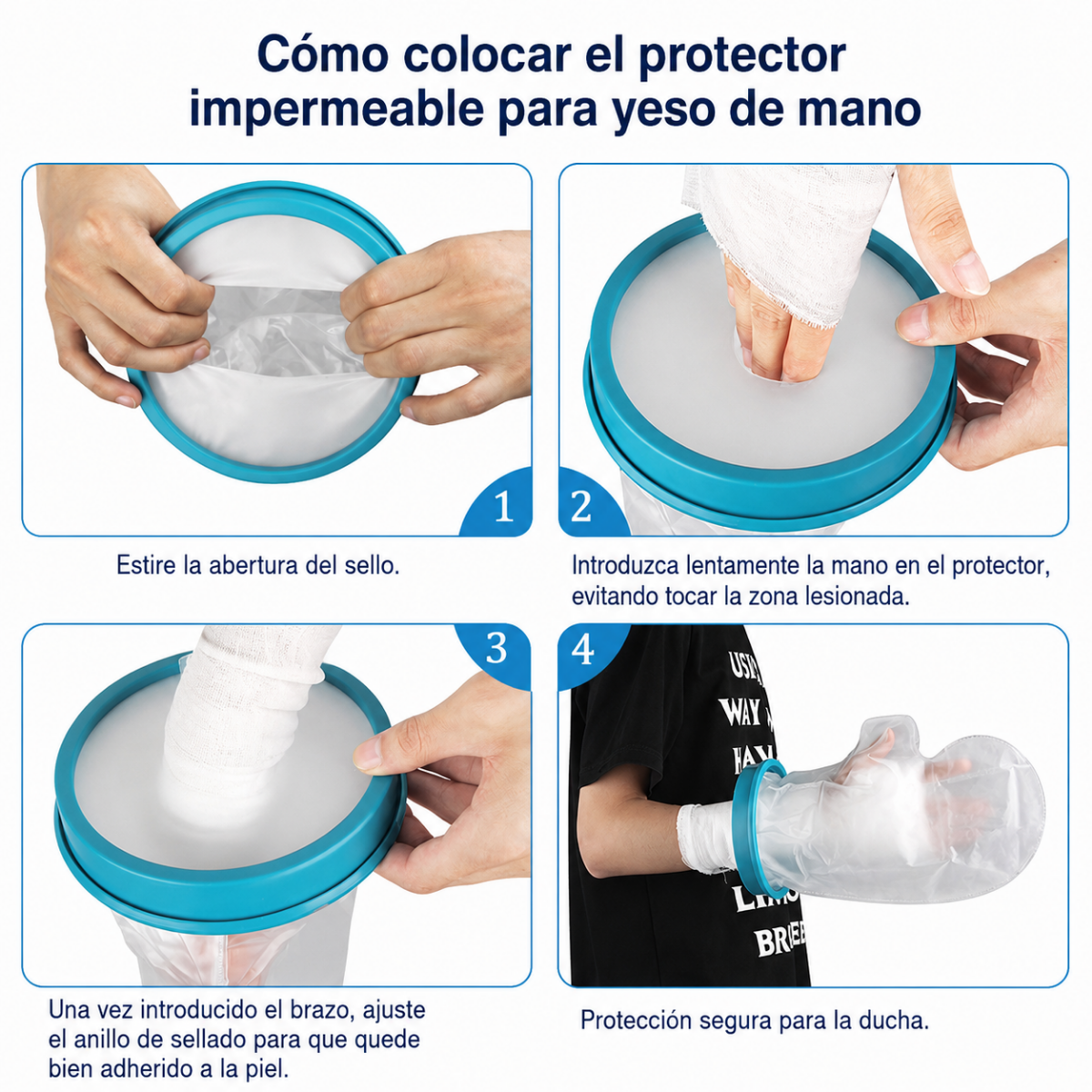 Protector Impermeable De Yeso Y Venda Para Mano-2