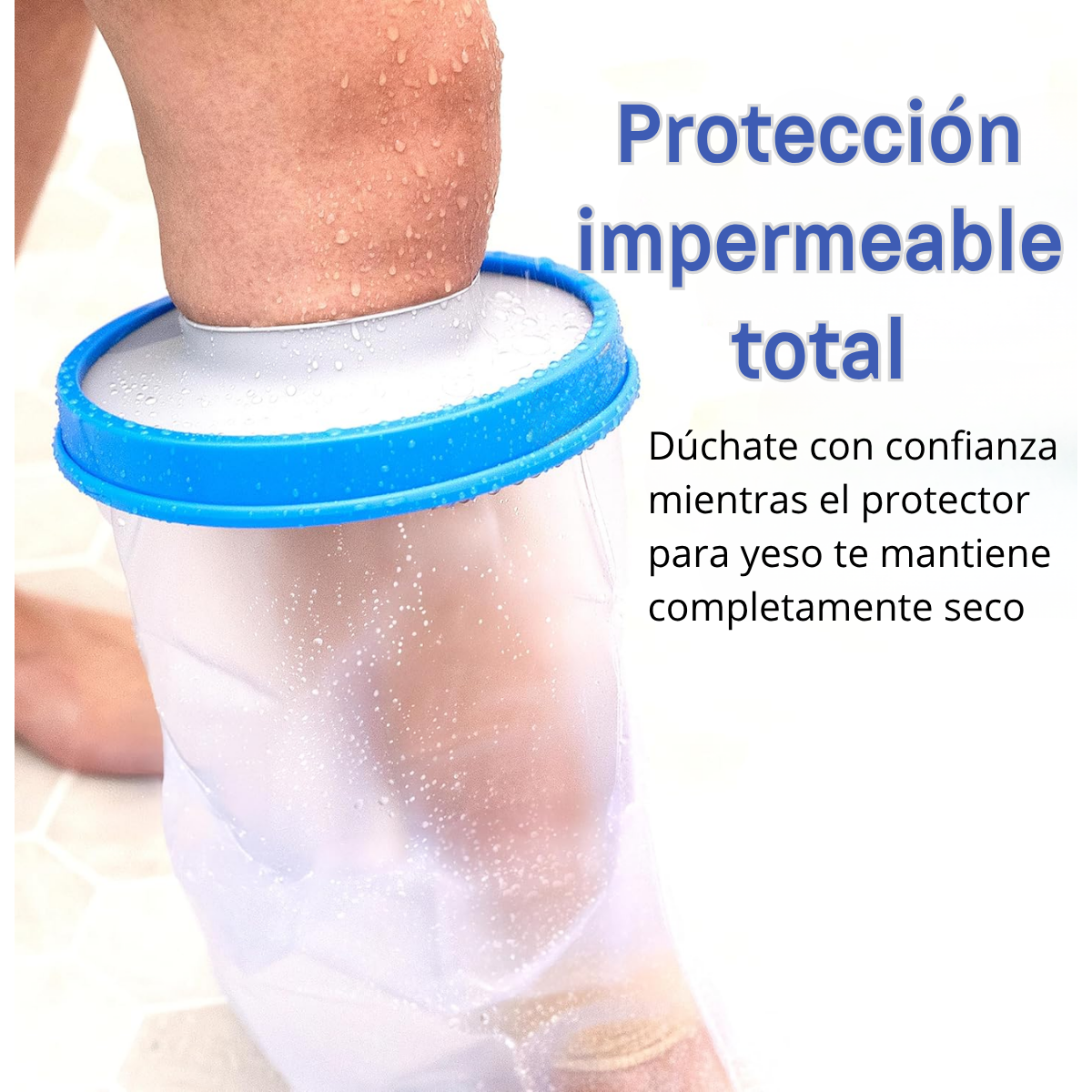 Bota Protector Impermeable Yeso Y Venda Pierna Completa Ba o-2