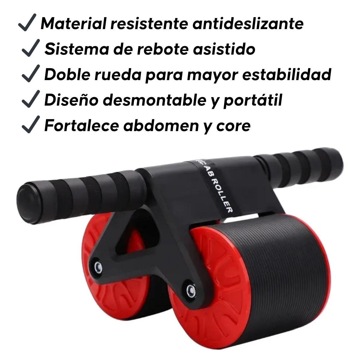 Rueda Abdominal Doble Plegable Para Ejercicio Fitness Gym-3