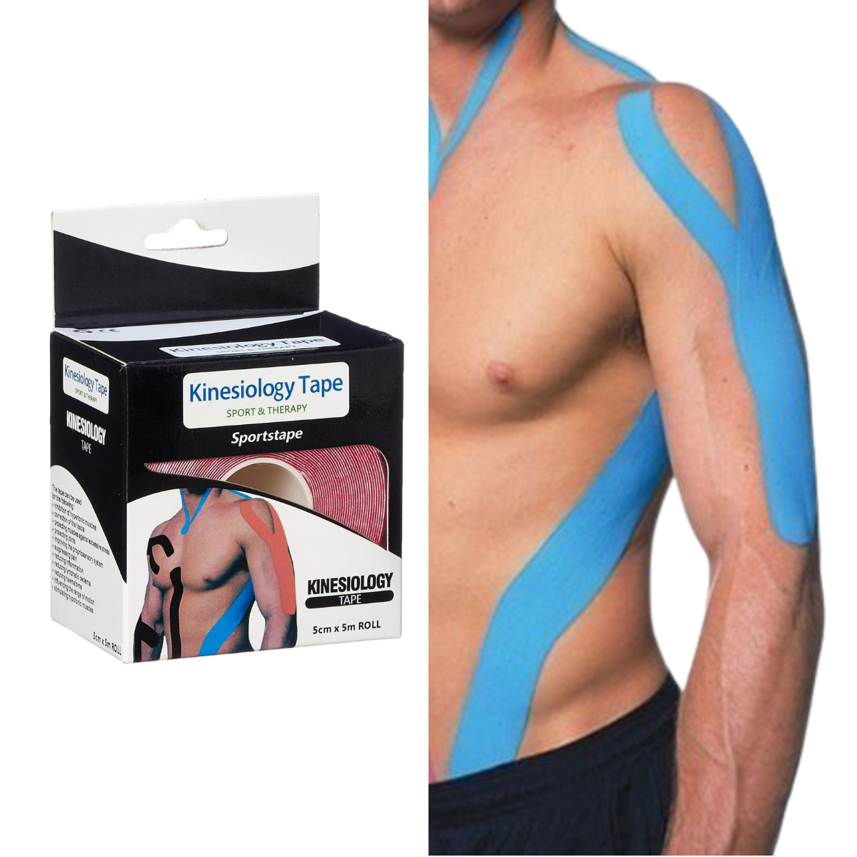 Cinta Kinesiologica Vendaje Neuromuscular Deportiva 5cm X 5m-5