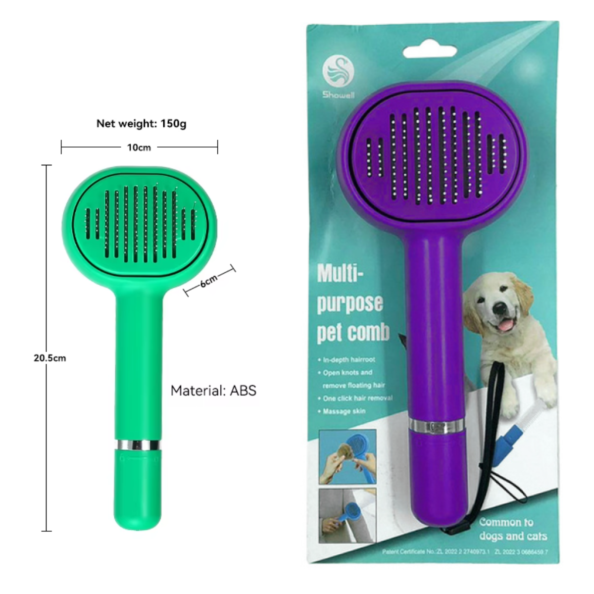 Cepillo Peine Quita Pelos Perros Y Gatos Boton De Limpieza-5