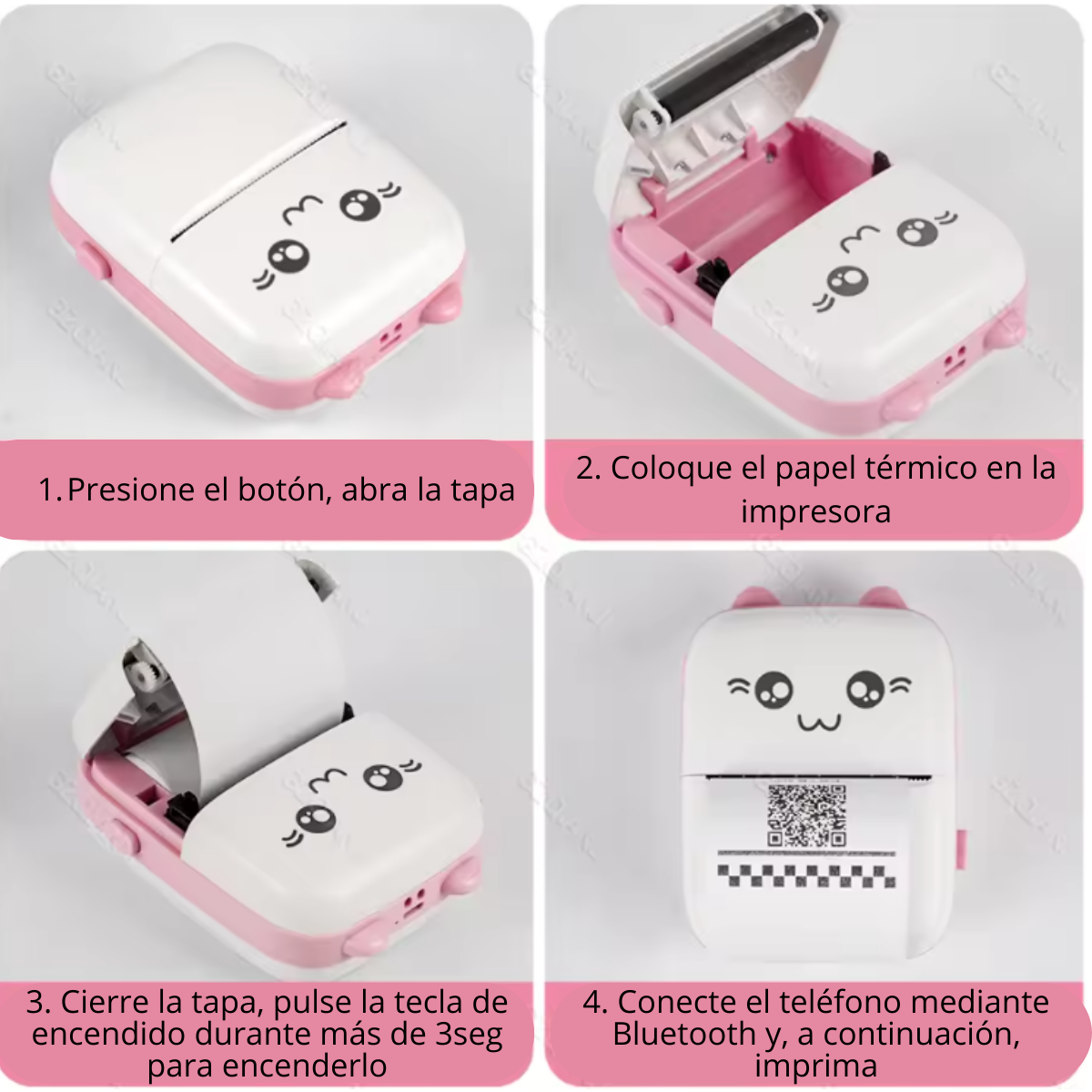 Mini Impresora De Etiquetas Y Fotos 58mm Bluetooth Portátil-3