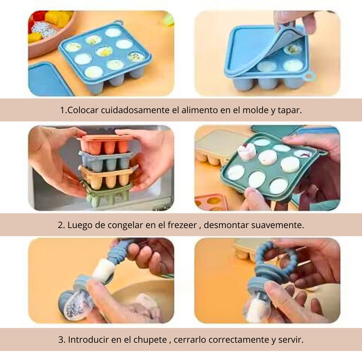 Molde Para Helado Chupete Alimentario Bebes-2