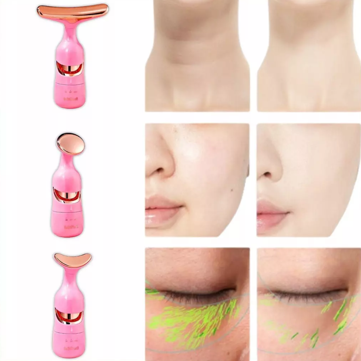 Kit Masajeador Facial Cuello 3 En 1 Lifting Reafirmante-4