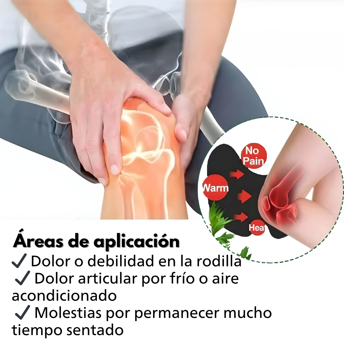 Pack 20 Parches Para Alivio Dolor De Rodilla Chinese Herbal-4