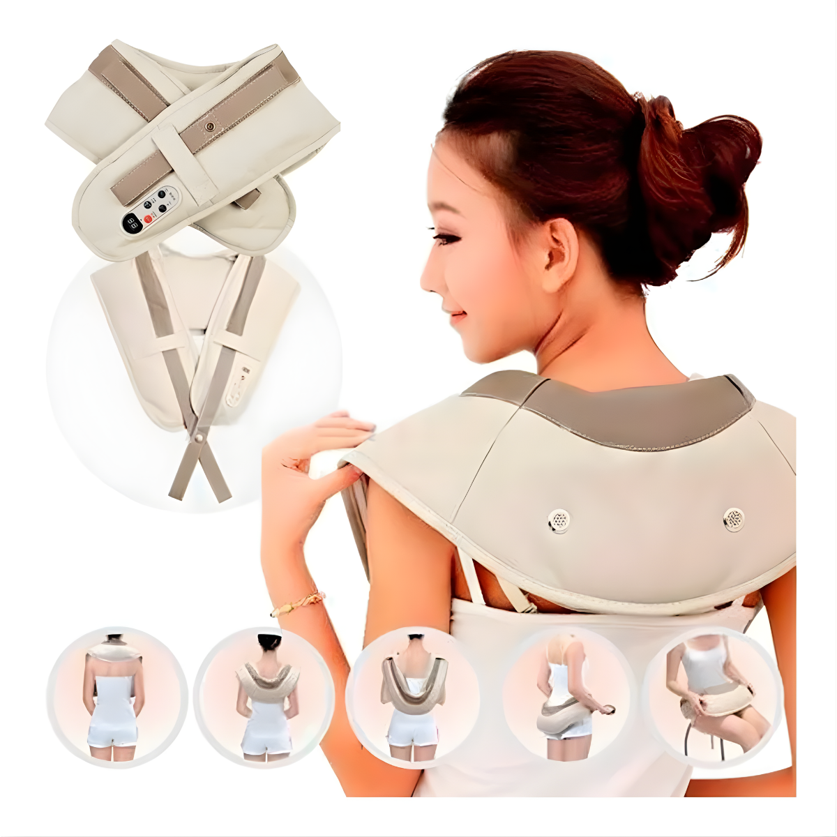 Masajeador Cervical Cuello Hombros Con Calor Infrarrojo-5