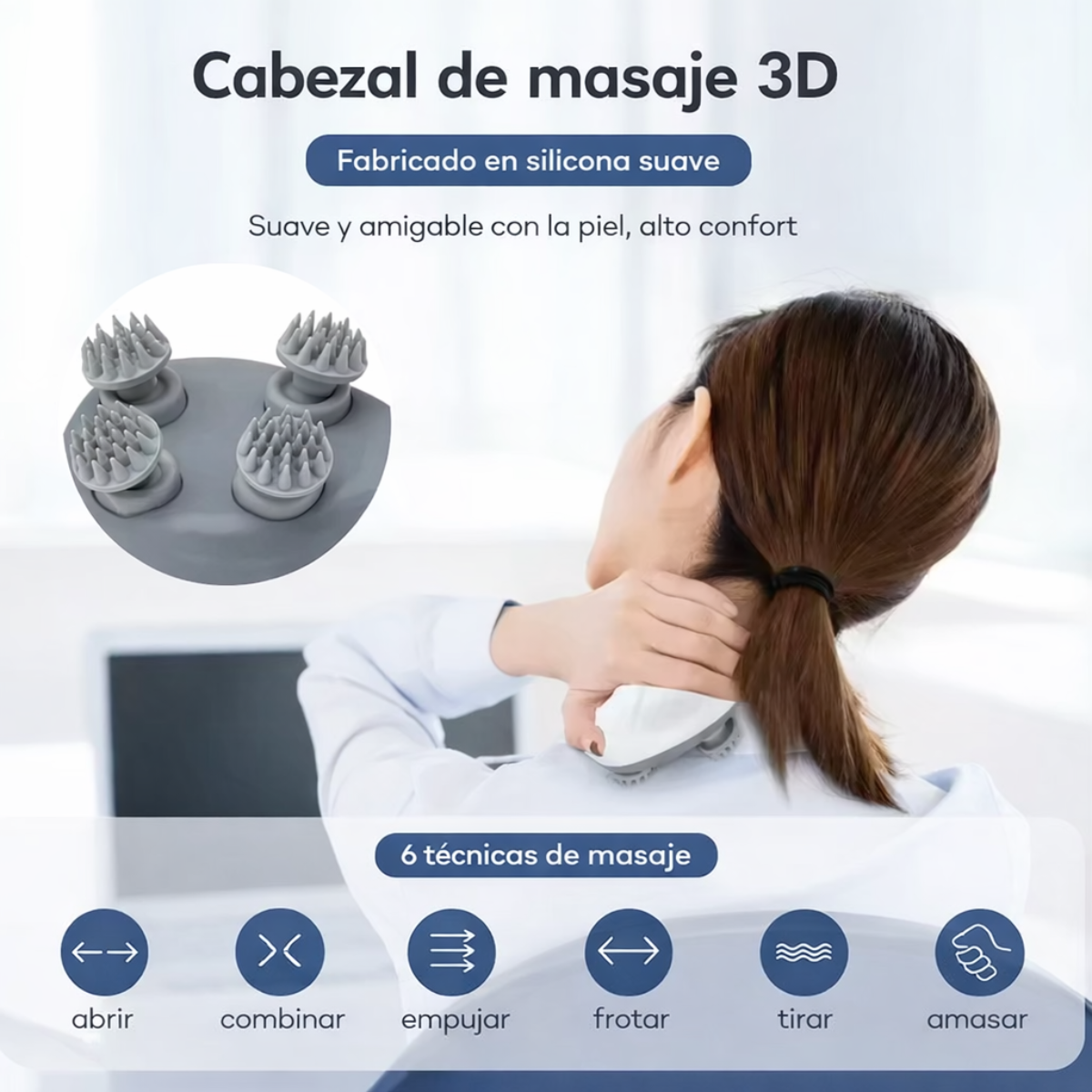 Masajeador De Cabeza Cuero Cabelludo Portatil Electrico-3