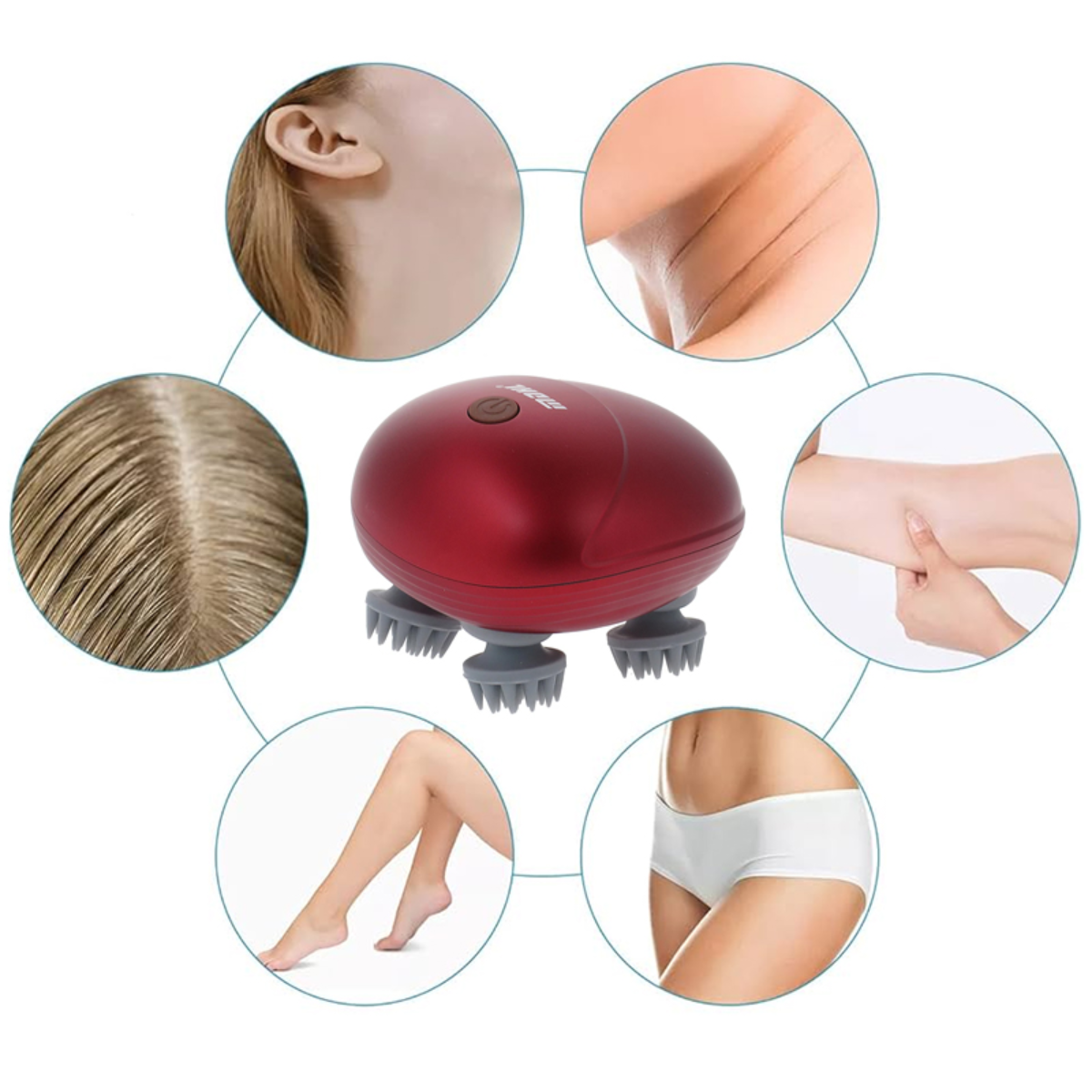 Masajeador De Cabeza Cuero Cabelludo Portatil Electrico-4