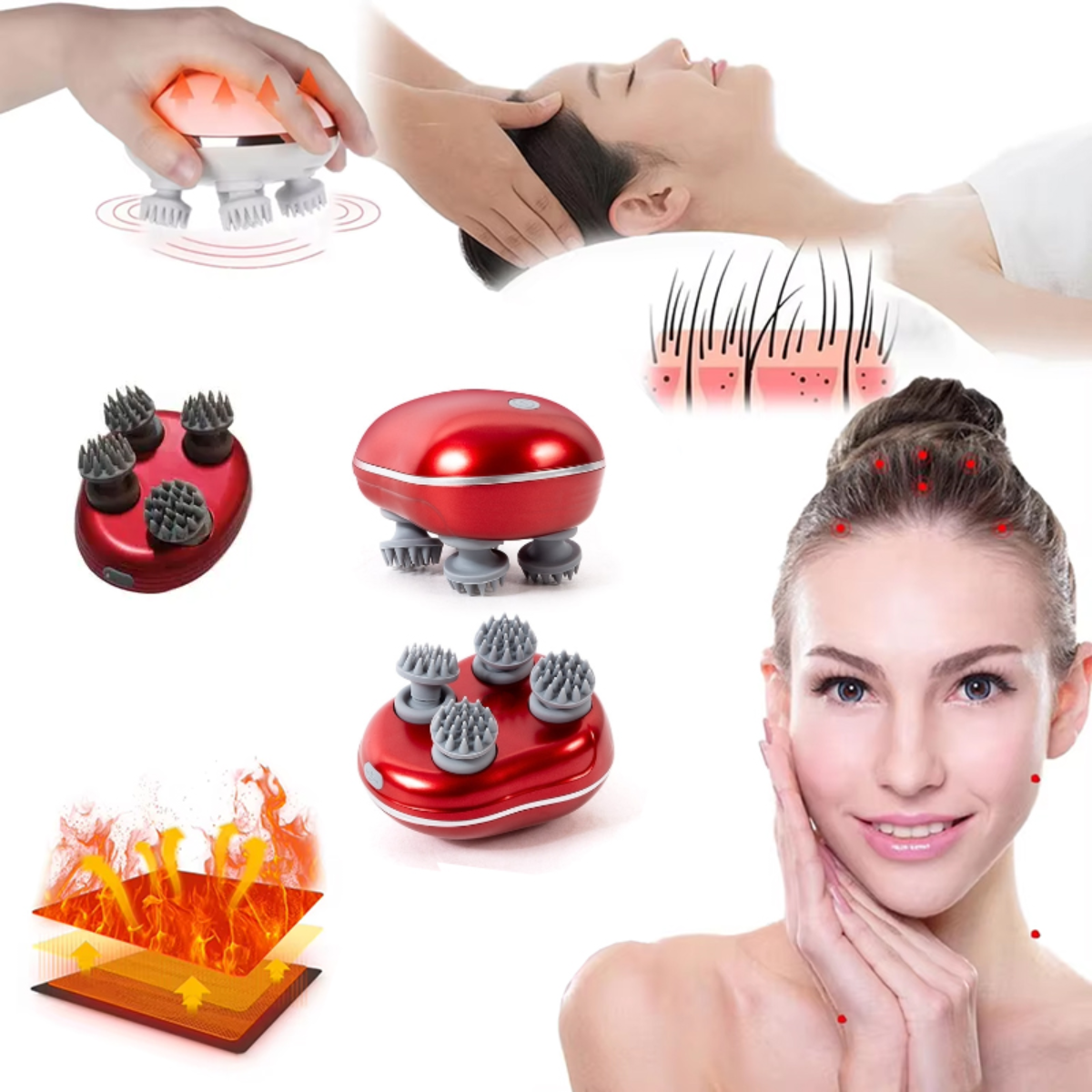 Masajeador De Cabeza Cuero Cabelludo Portatil Electrico-6