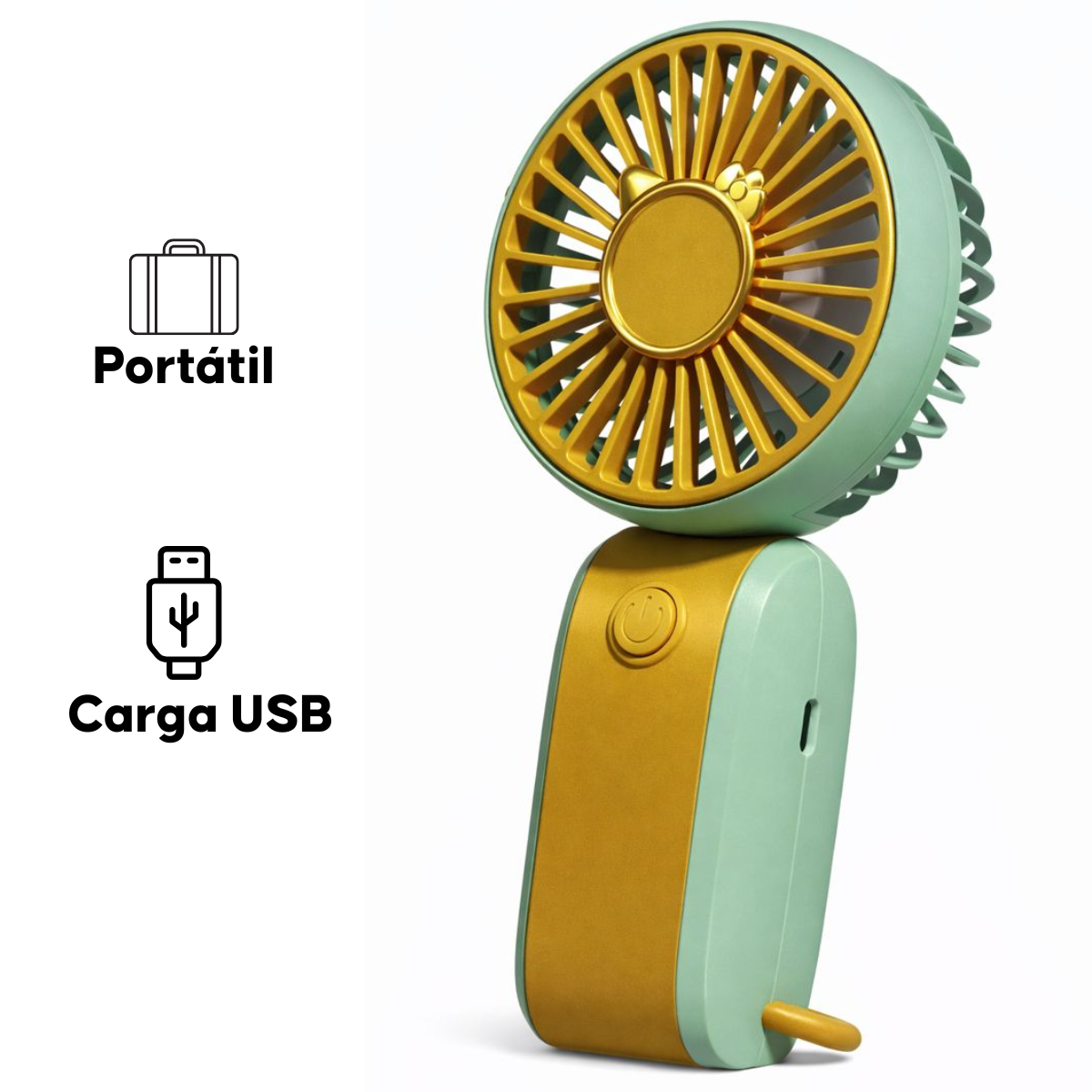 Mini Ventilador De Mano Silencioso Recargable Para Ni os-2