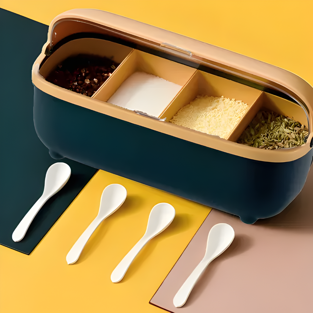 Especiero Organizador Condimentos Nordico Con Tapa Y Cuchara-3