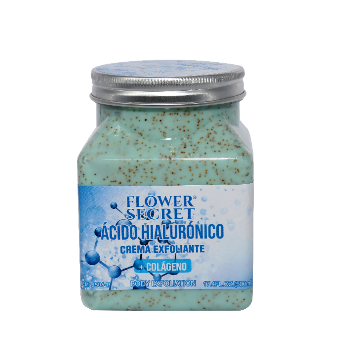 Crema Exfoliante Corporal Ácido Hialurónico +Colágeno 500 Grs+ Guante Masajeador-1