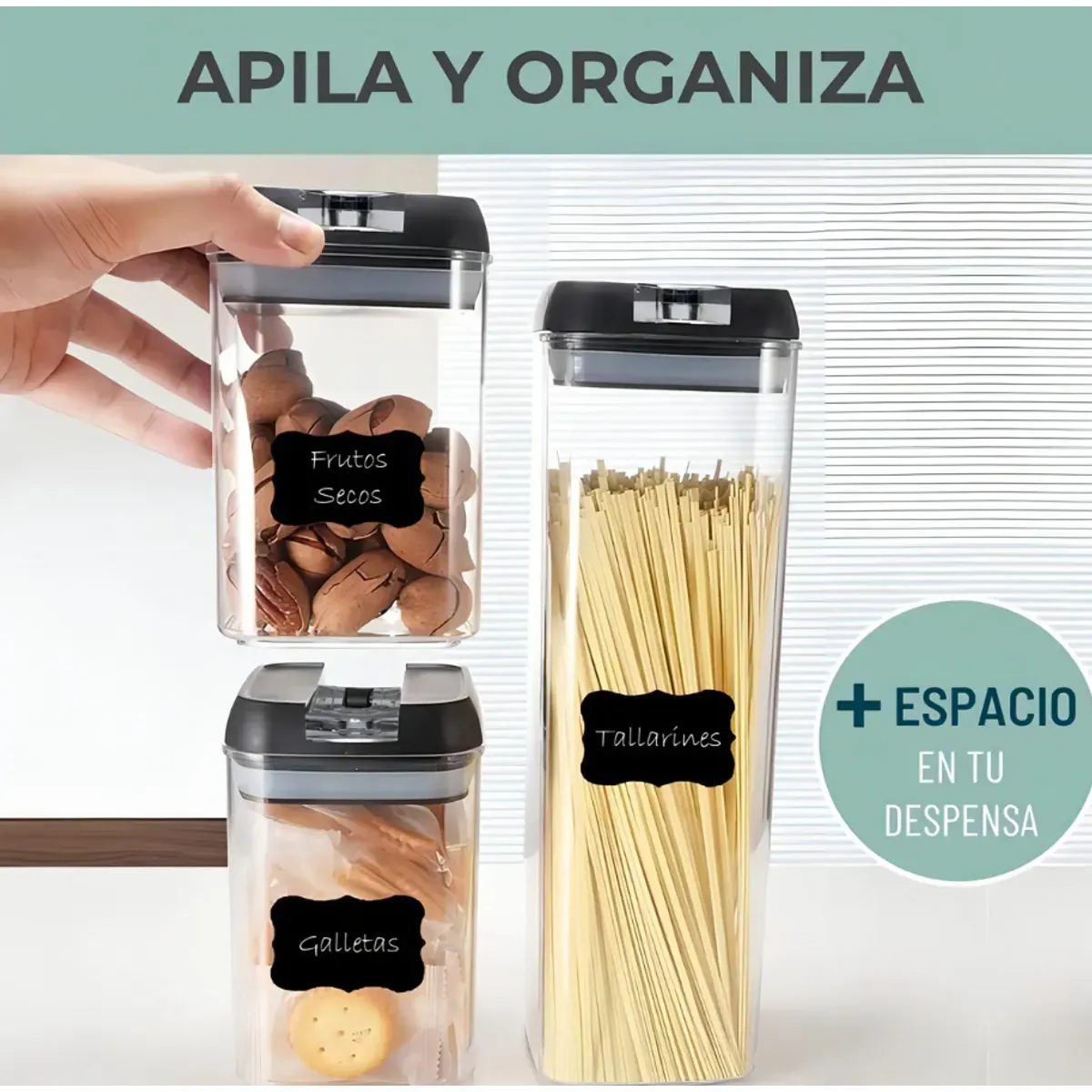 Set Tupper 6 Contenedores Hermeticos Organizadores Multiuso-6