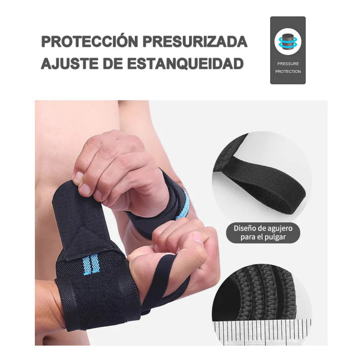 Munequera Deportiva Elasticada Compresion Crossfit Gym-2