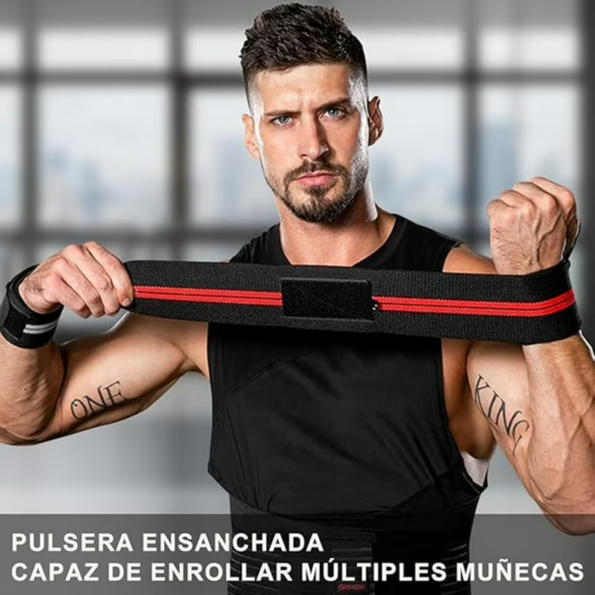 Munequera Deportiva Elasticada Compresion Crossfit Gym-4