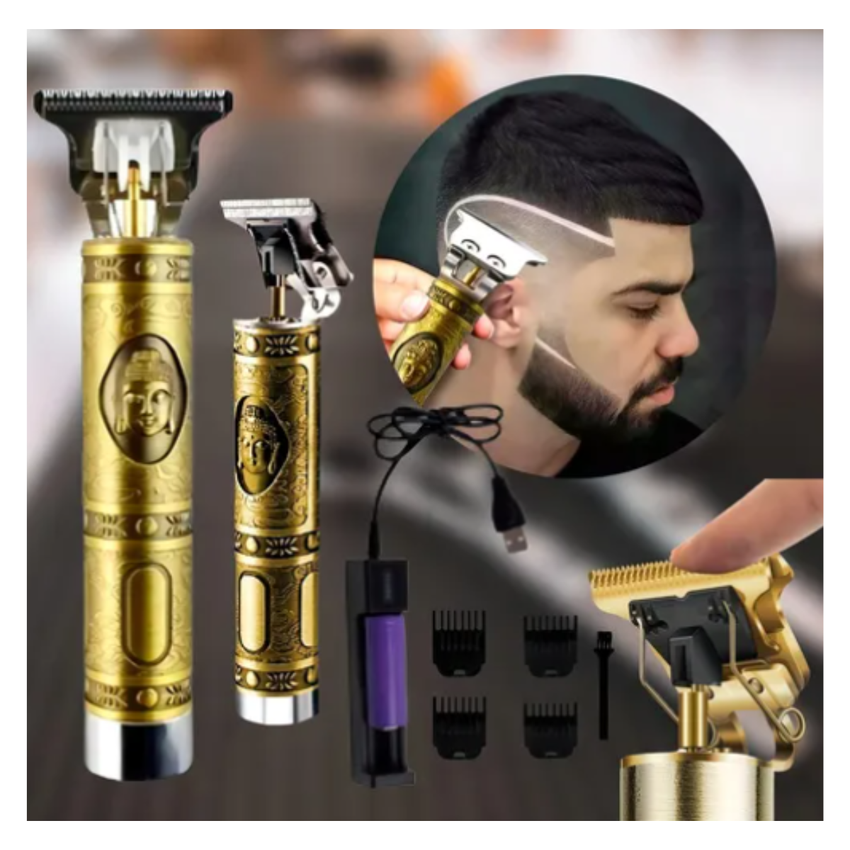 Cortadora De Cabello 3 Peines Hair Clipper Profesional-2
