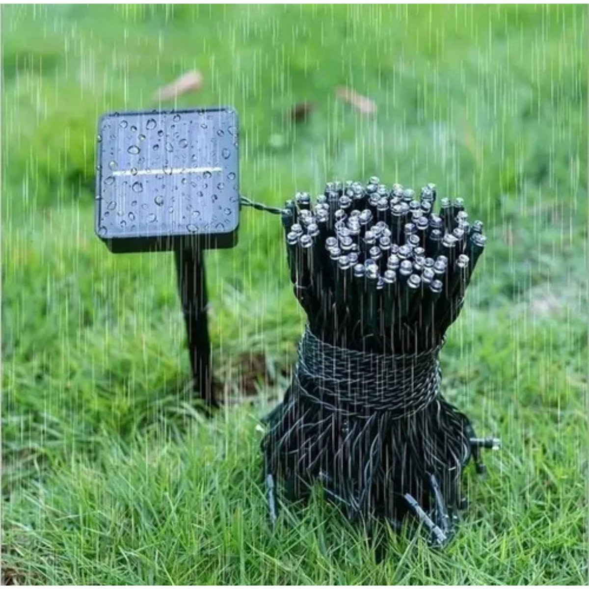 Luz Luces Navidad 20mts Recarga Solar C lida-2