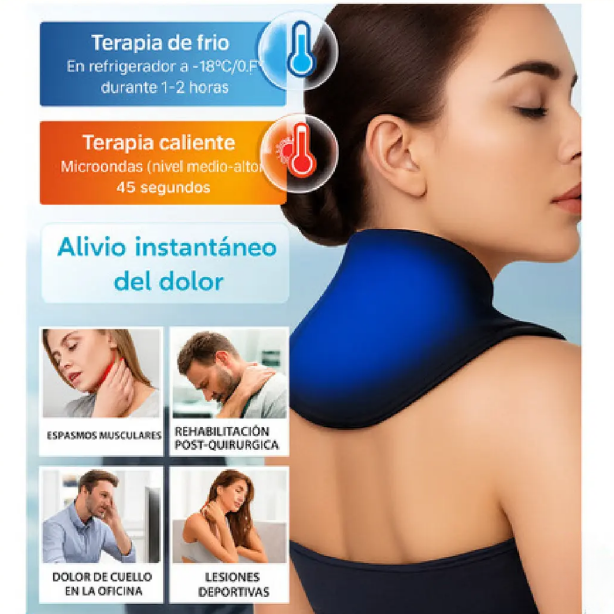 Compresa Gel Cuello Cervical Alivio Dolor Frio Calor-2