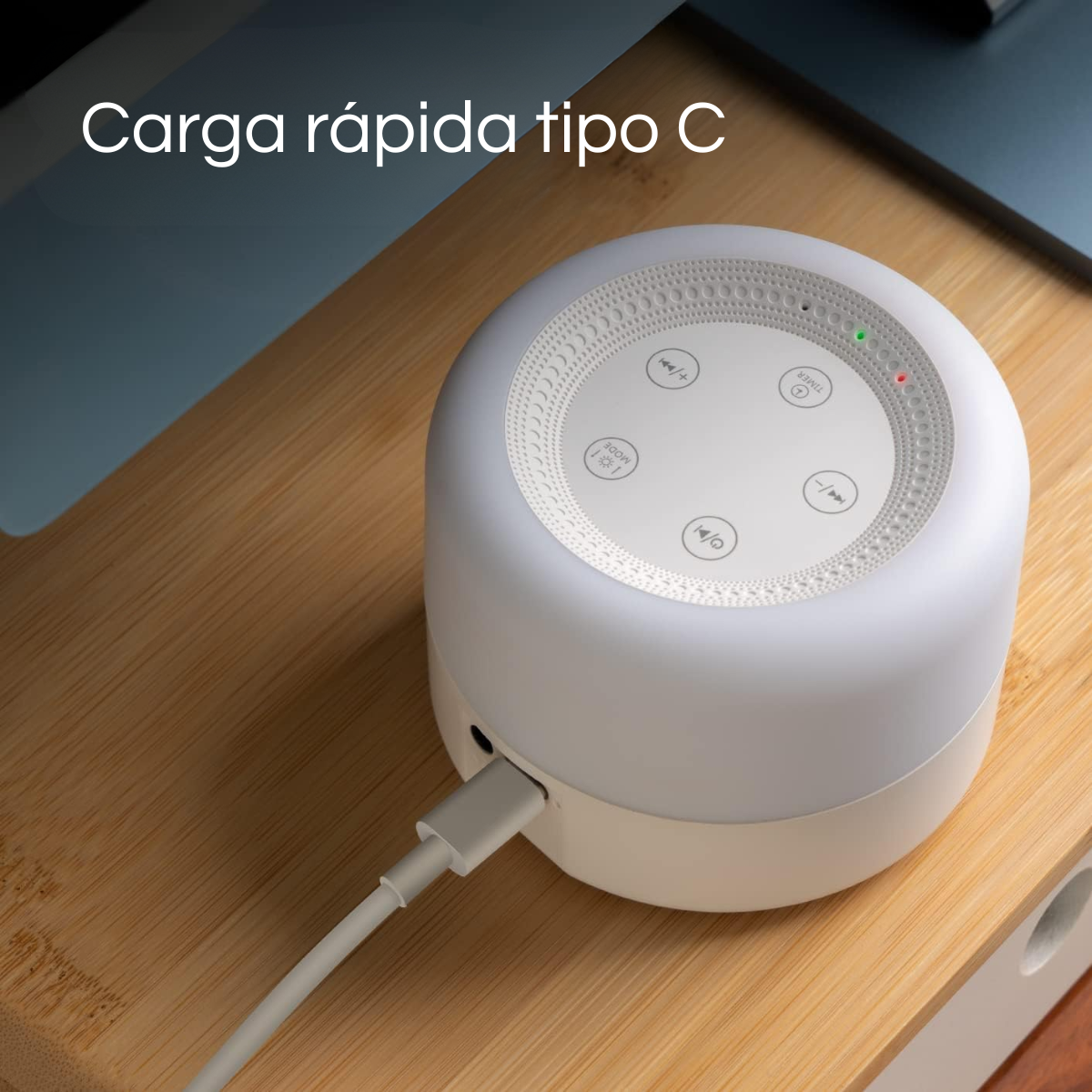 Ruido Blanco Relajante Bebé Mascotas + Luz Multicolor-4