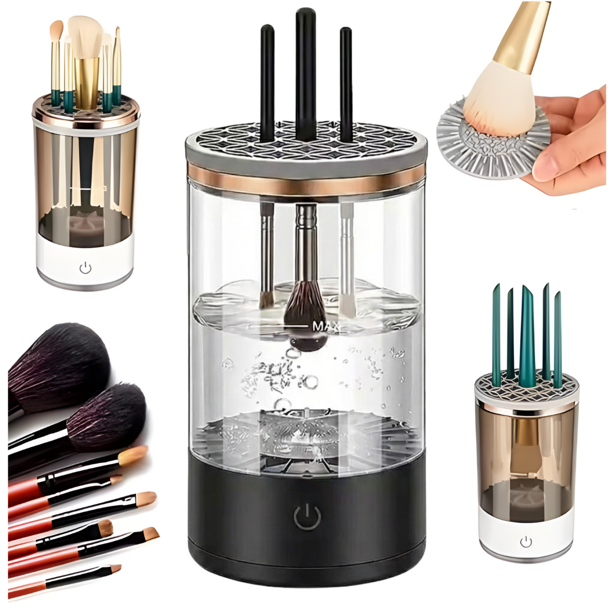 Limpiador Electrico Brochas Maquillaje Automatico Portatil-2