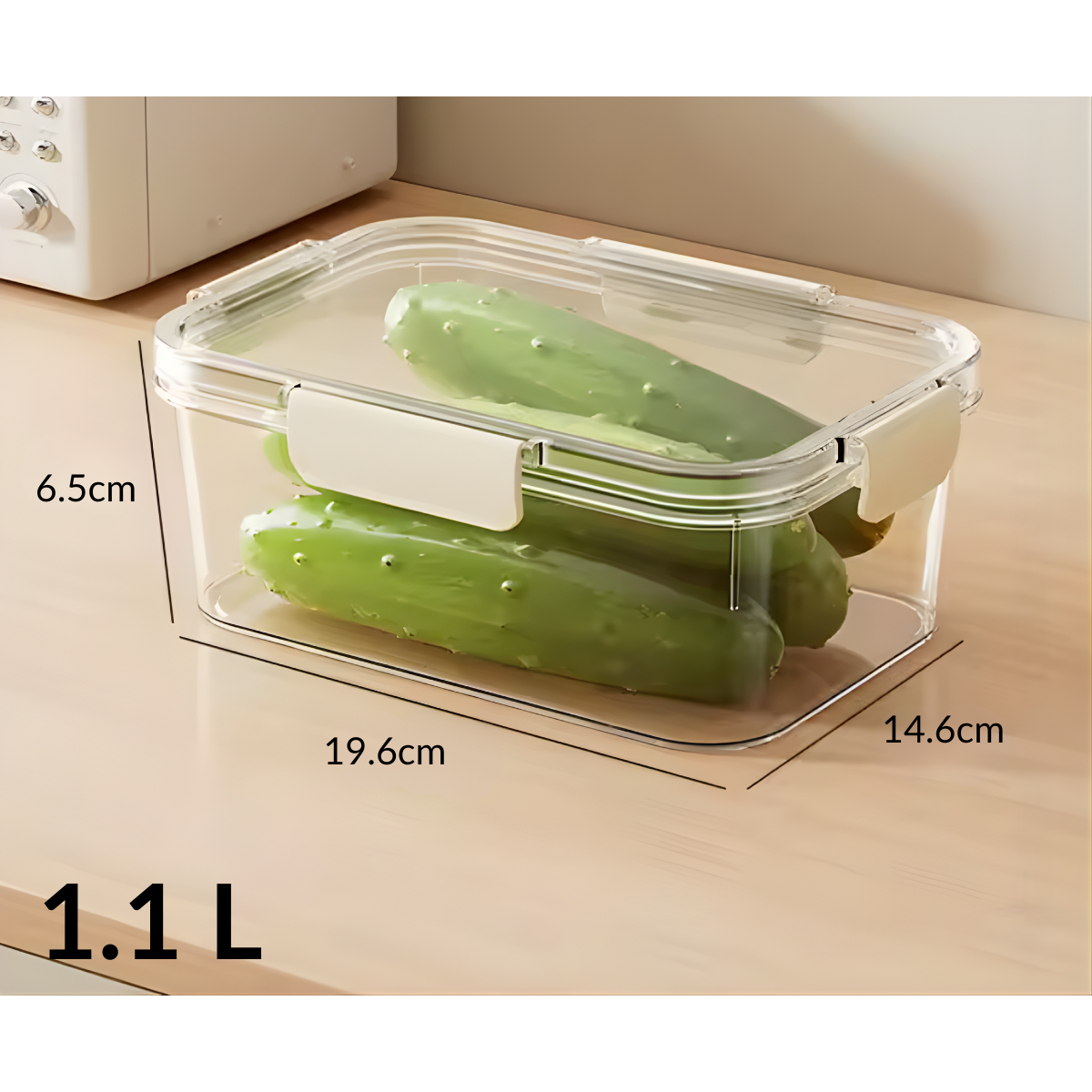 Set 5 Contenedores Taper Tupper Transparente Herméticos-2